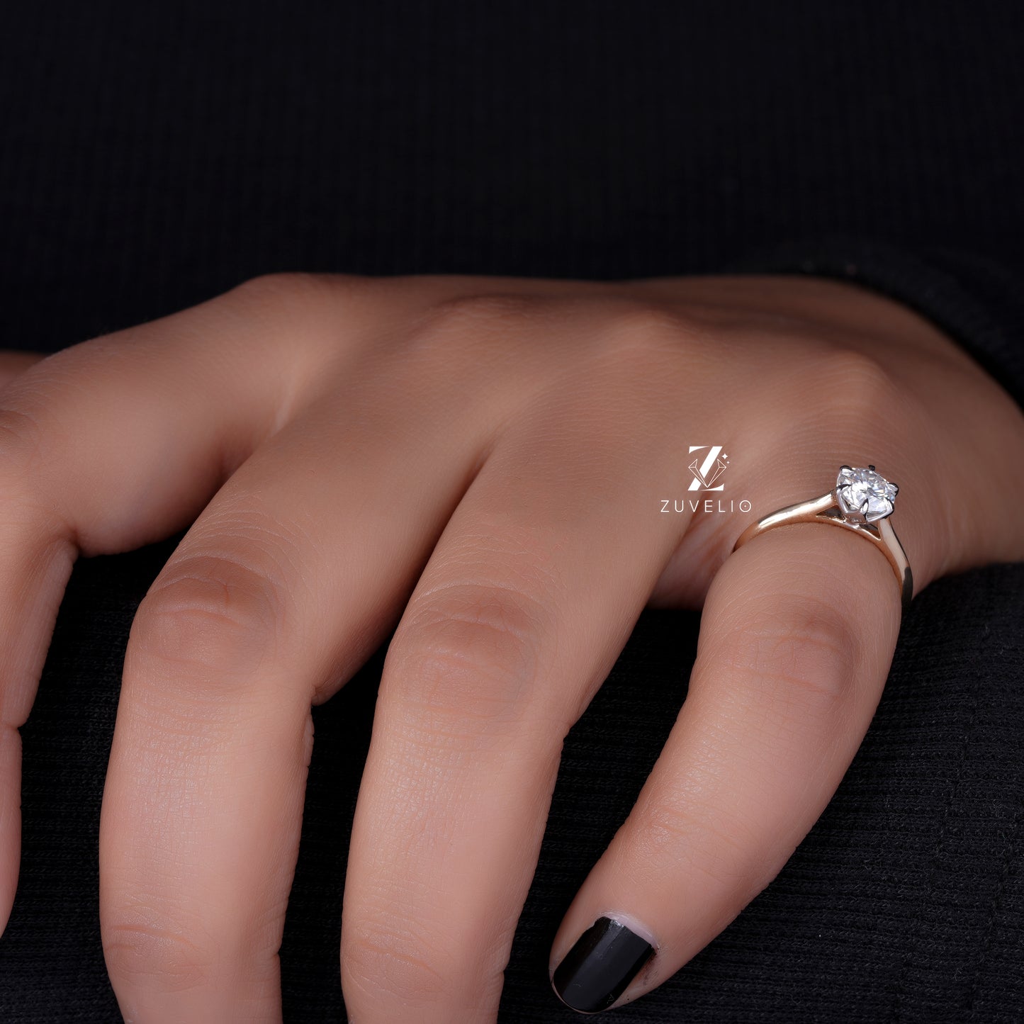 Round Moissanite Solitaire Ring