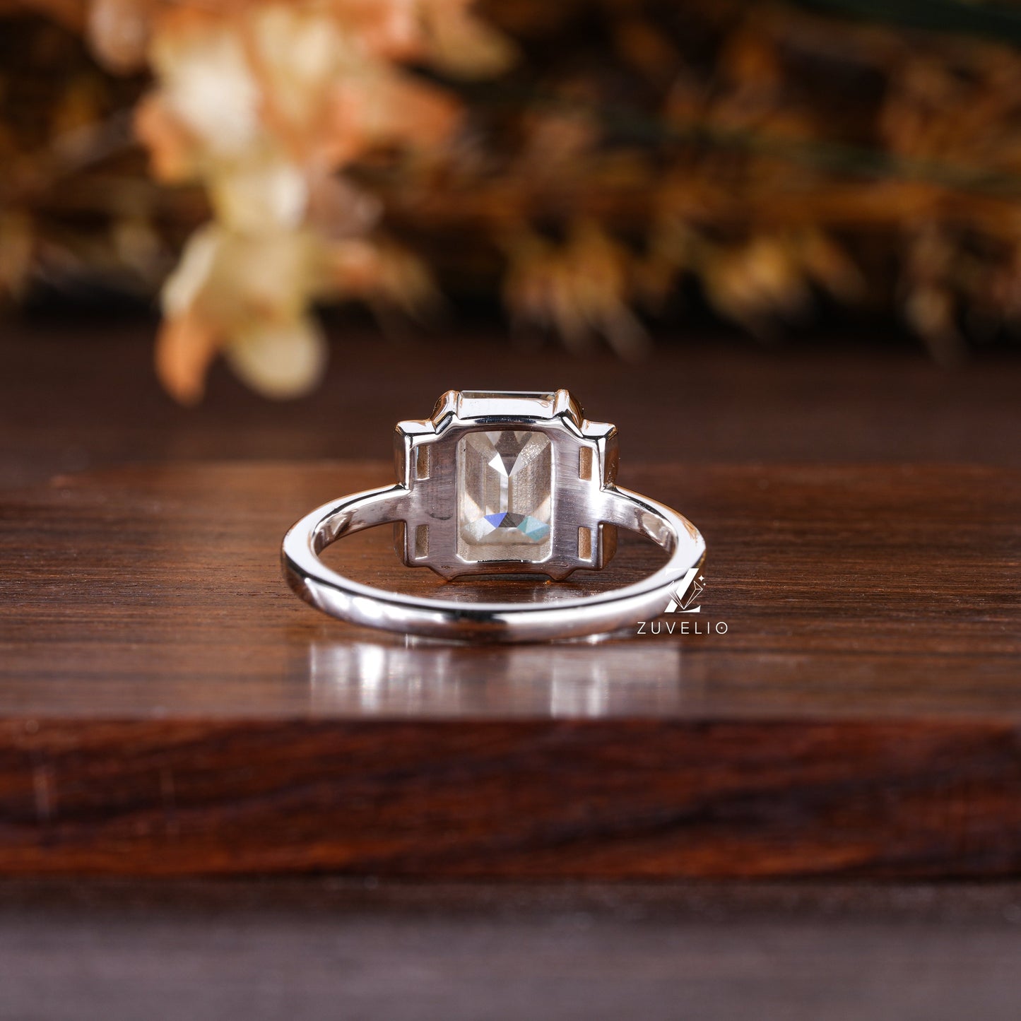 Emerald Moissanite Engagement Ring - Zuvelio.com