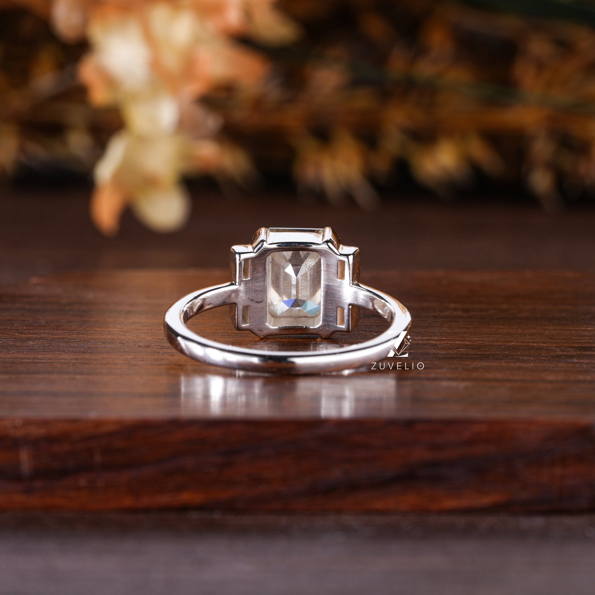 Emerald Moissanite Engagement Ring - Zuvelio.com