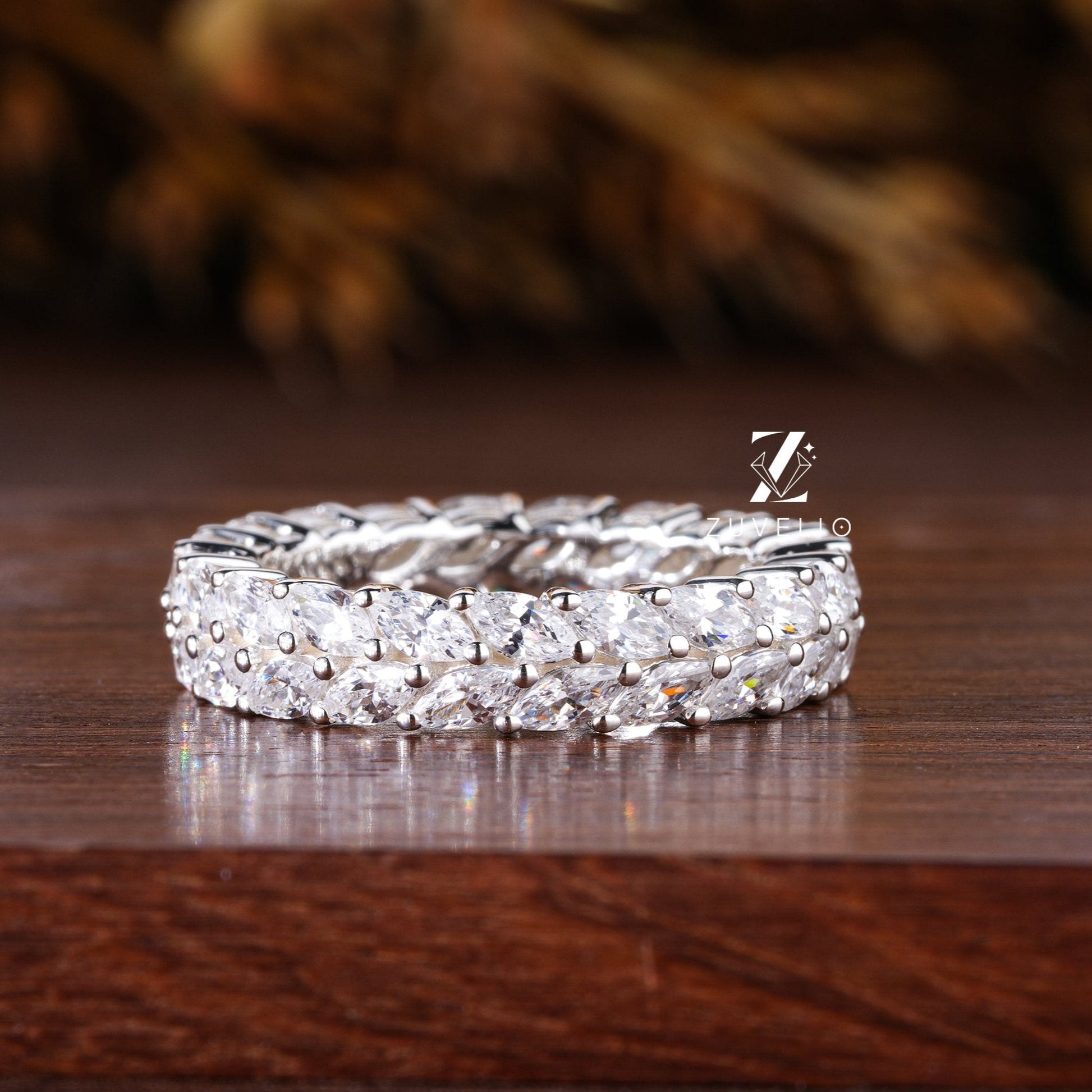 Marquise Cut Parallel Ring - Zuvelio.com