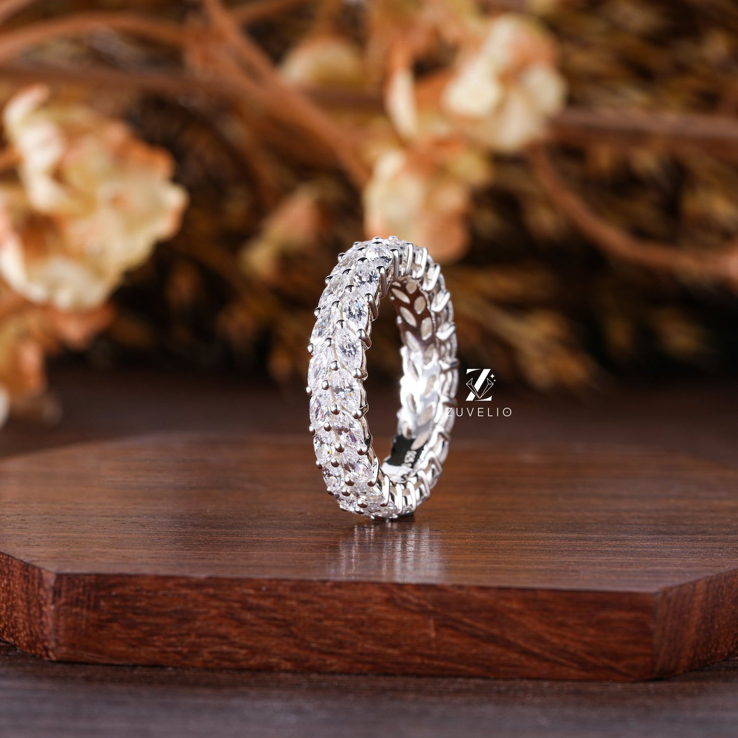 Marquise Cut Parallel Ring - Zuvelio.com