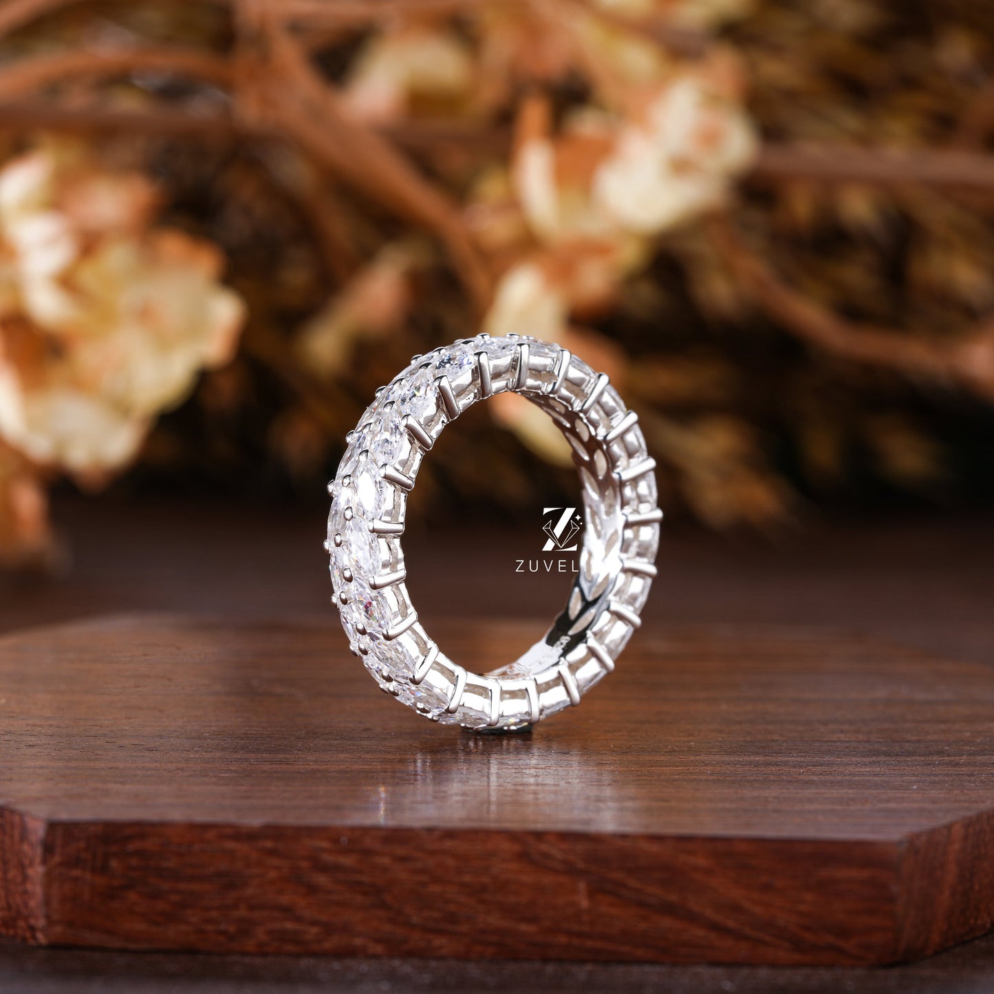 Marquise Cut Parallel Ring - Zuvelio.com