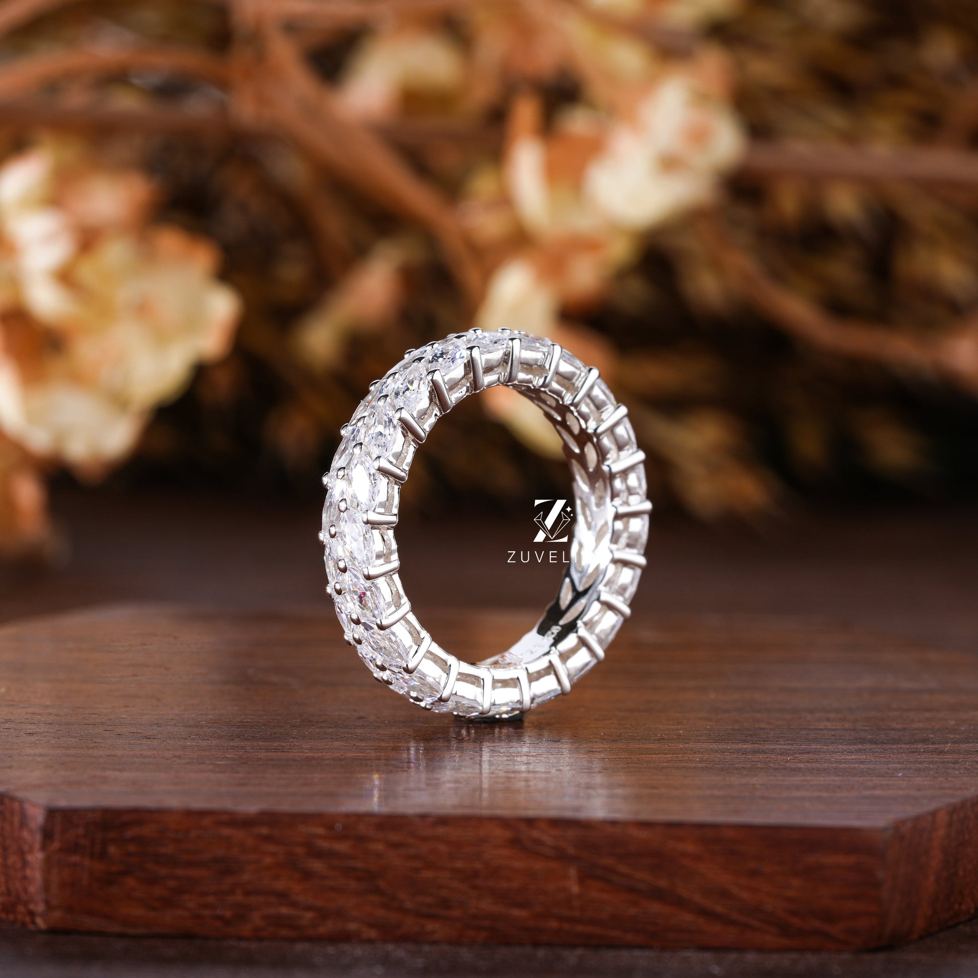 Marquise Cut Parallel Ring - Zuvelio.com