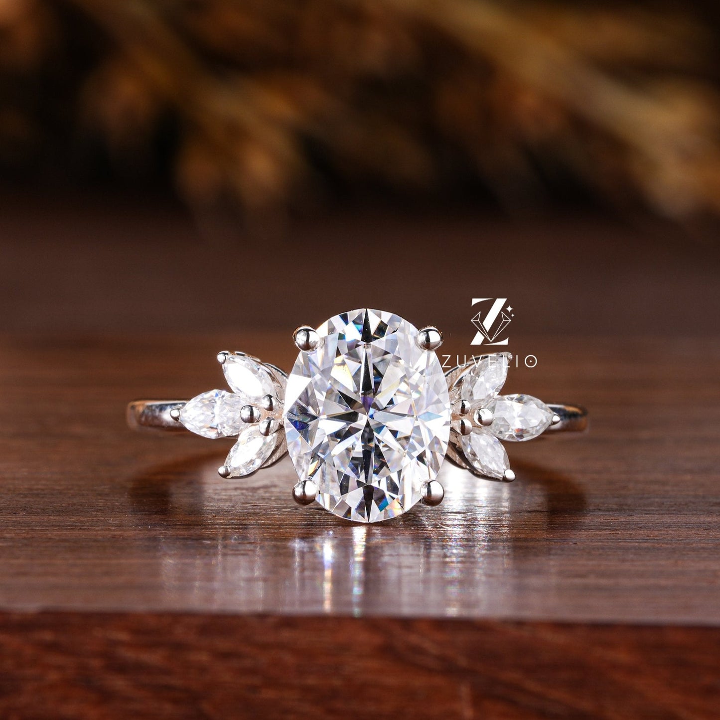 Oval Moissanite Ring - Zuvelio.com