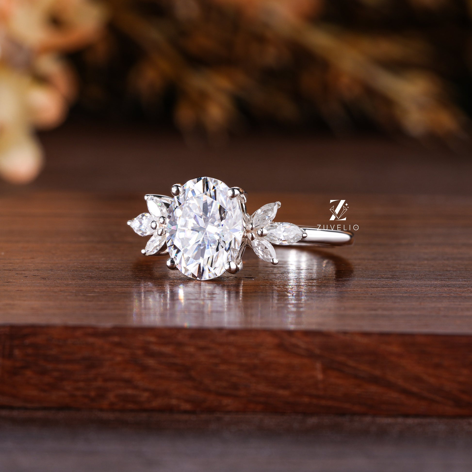 Oval Moissanite Ring - Zuvelio.com