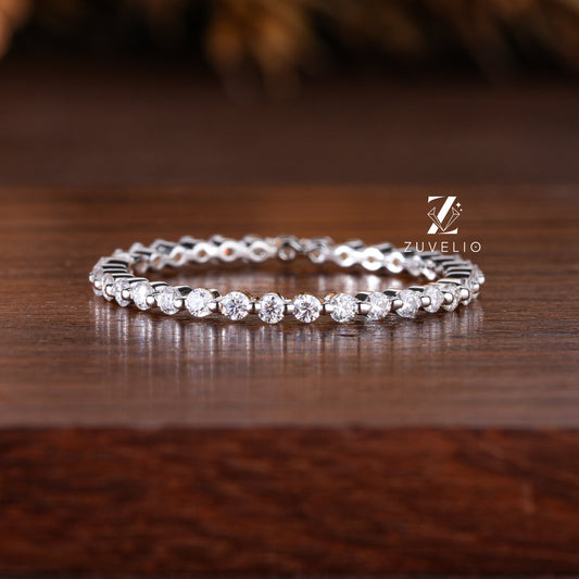 Dainty Moissanite Eternity Band