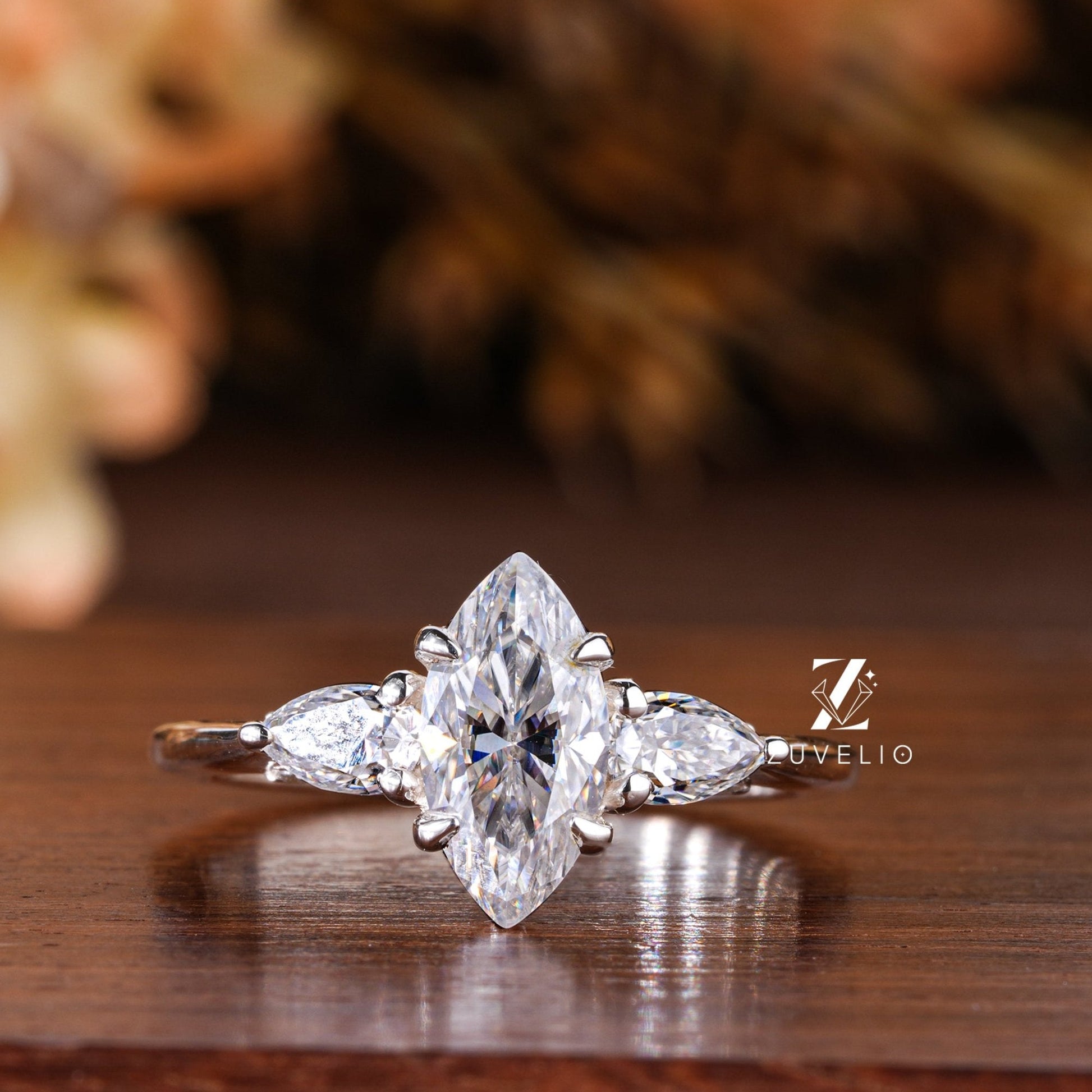 Marquise Moissanite Ring - Zuvelio.com