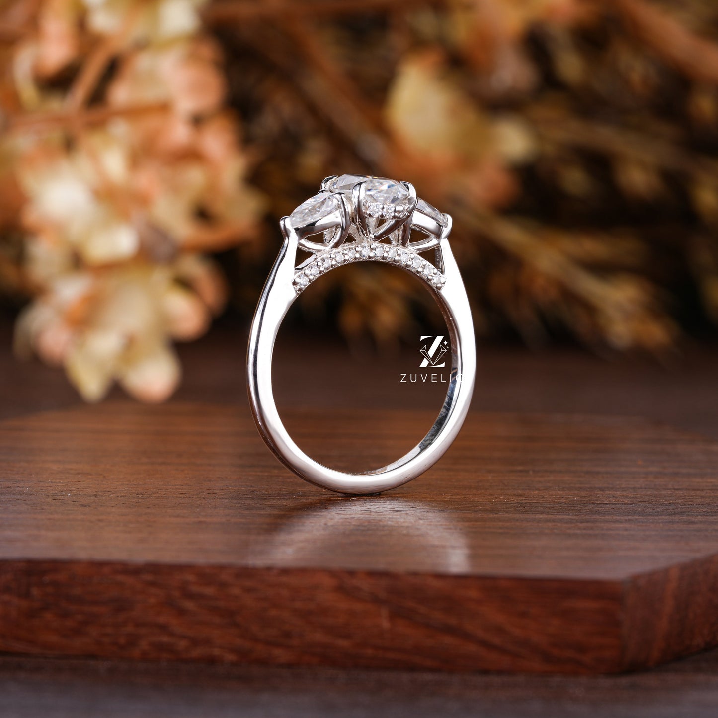 Marquise Cut Moissanite Ring - Zuvelio.com