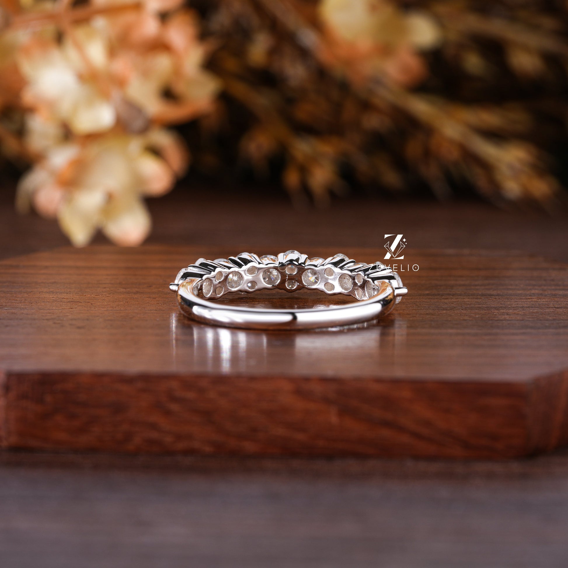 2.60 MM Round Moissanite Band - Zuvelio.com