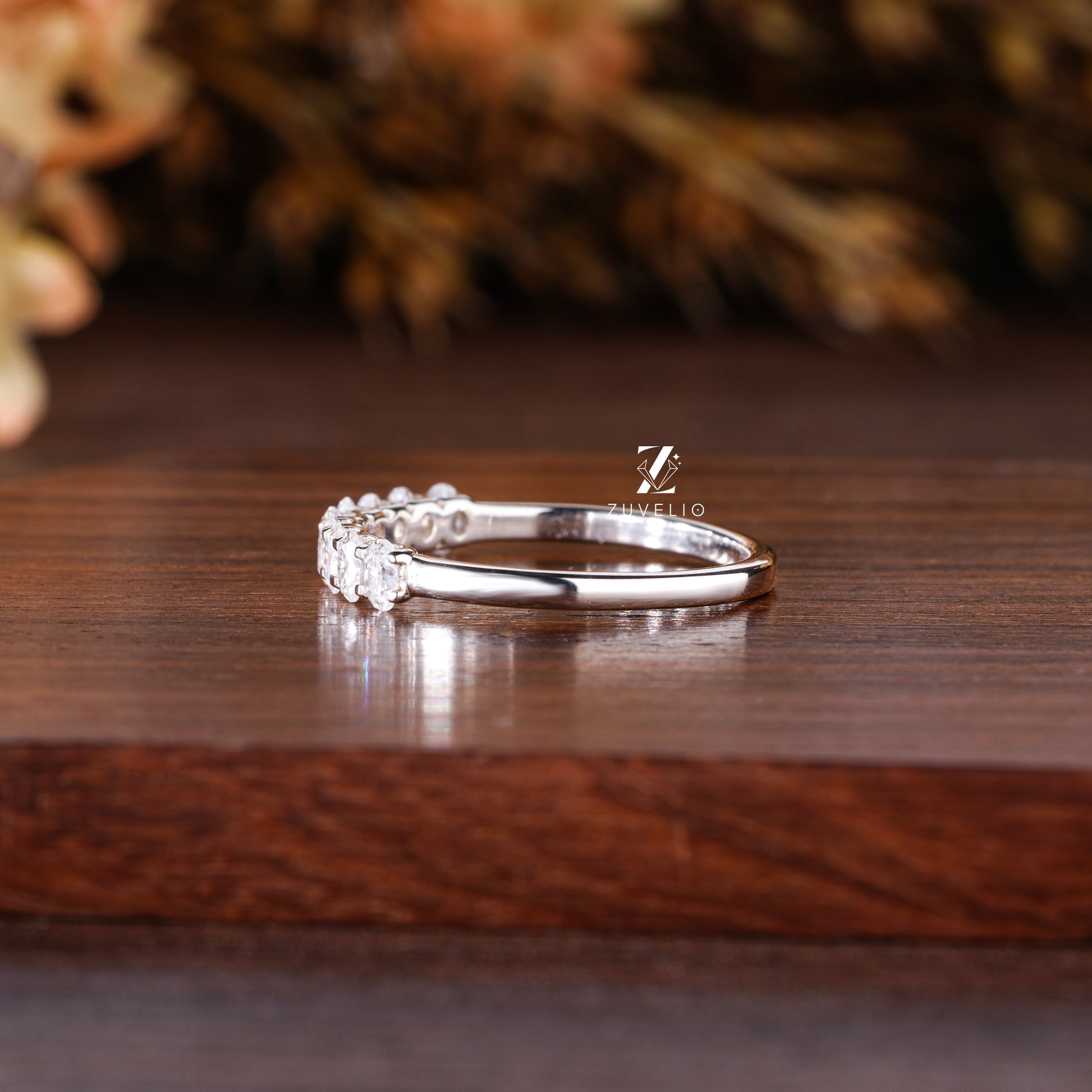 3x2 Oval Diamond Band | Elegant Luxury Wedding Rings | Zuvelio - Zuvelio.com