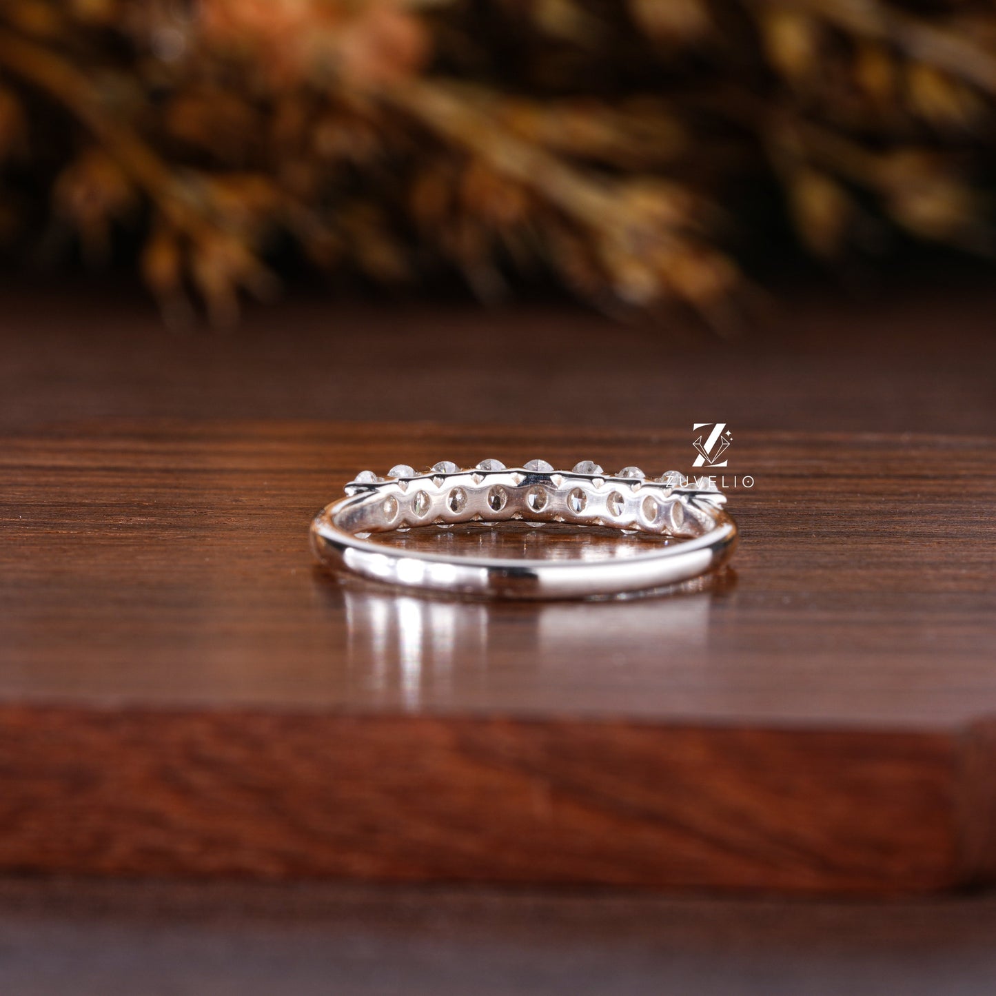 3x2 Oval Diamond Band | Elegant Luxury Wedding Rings | Zuvelio - Zuvelio.com