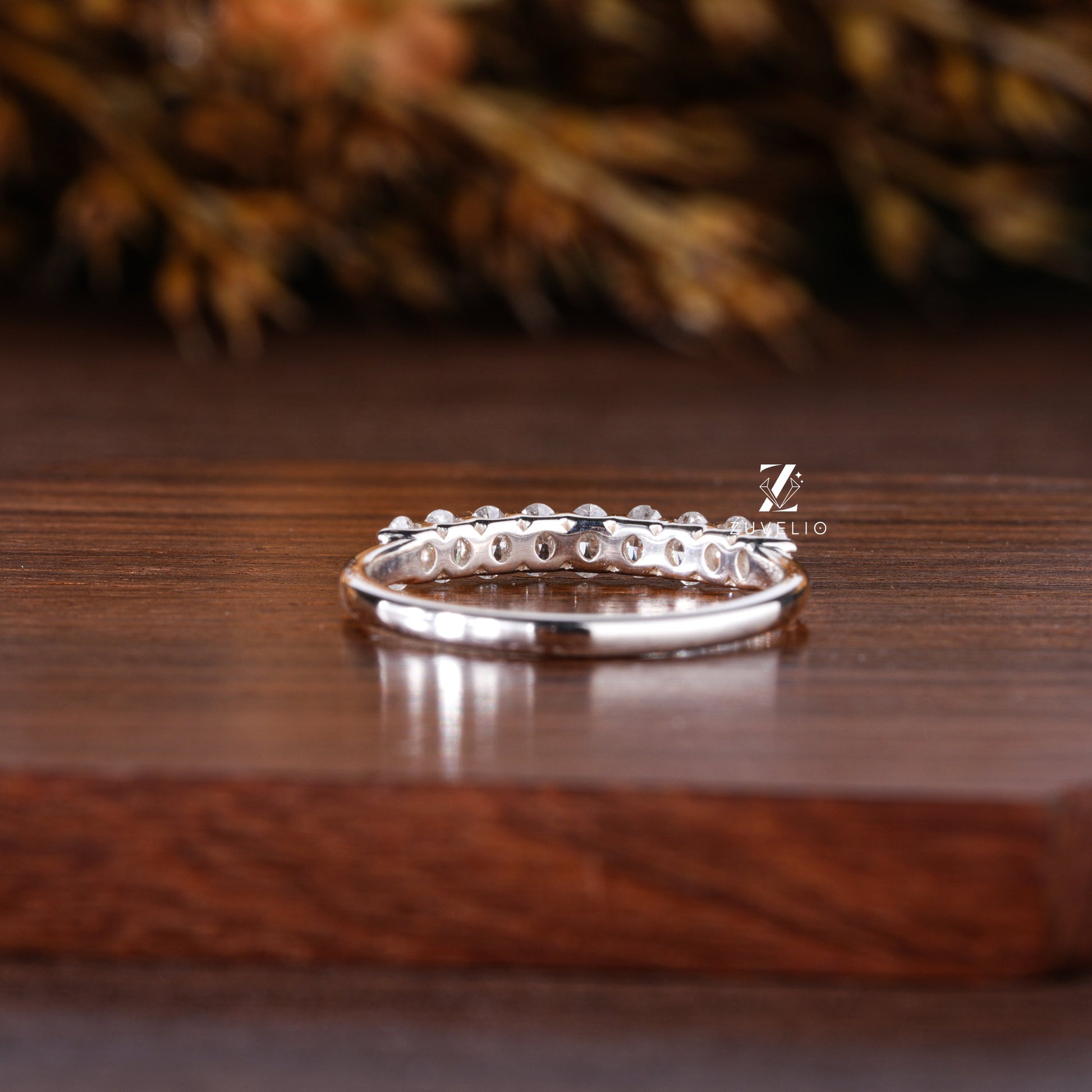 3x2 Oval Diamond Band | Elegant Luxury Wedding Rings | Zuvelio - Zuvelio.com
