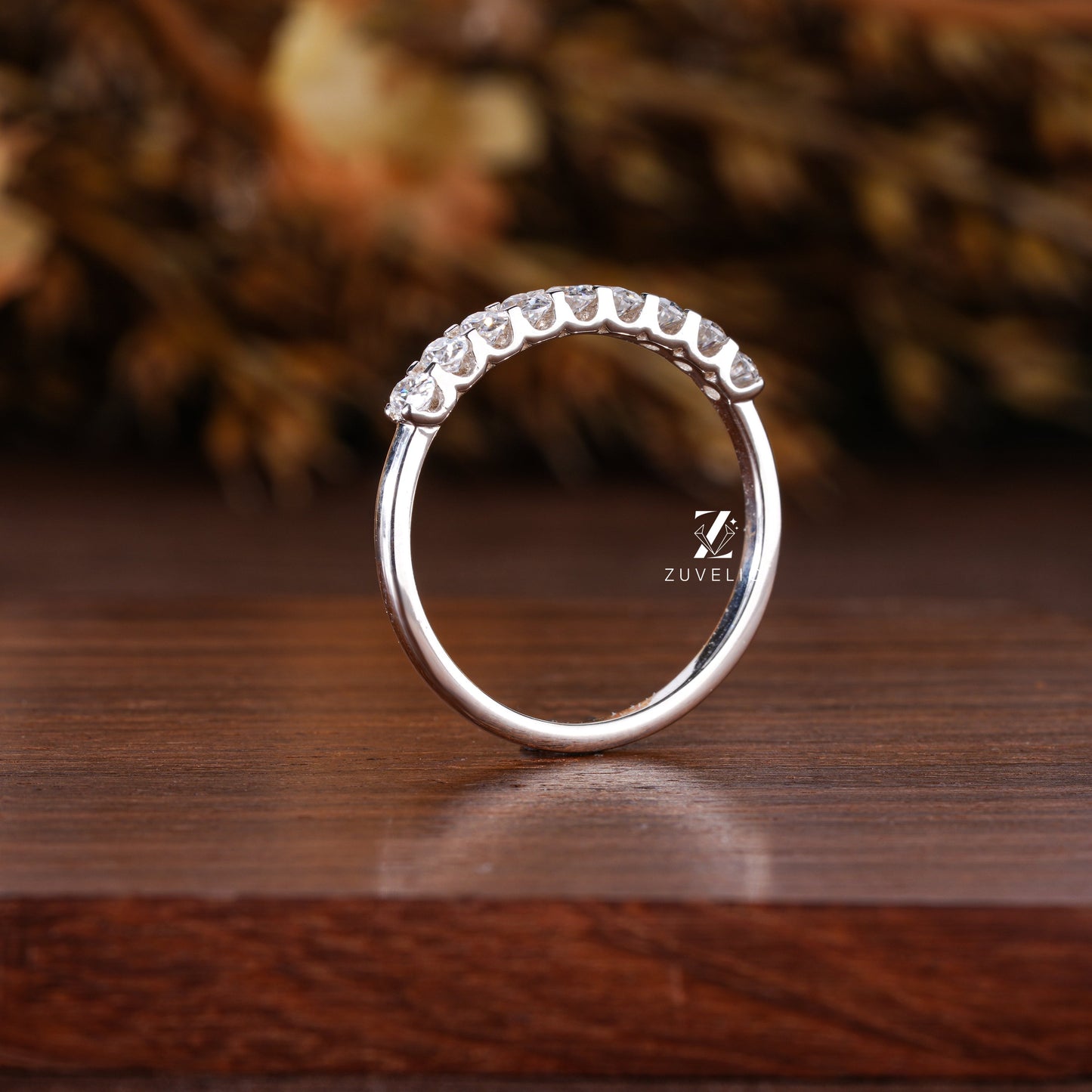 3x2 Oval Diamond Band | Elegant Luxury Wedding Rings | Zuvelio - Zuvelio.com