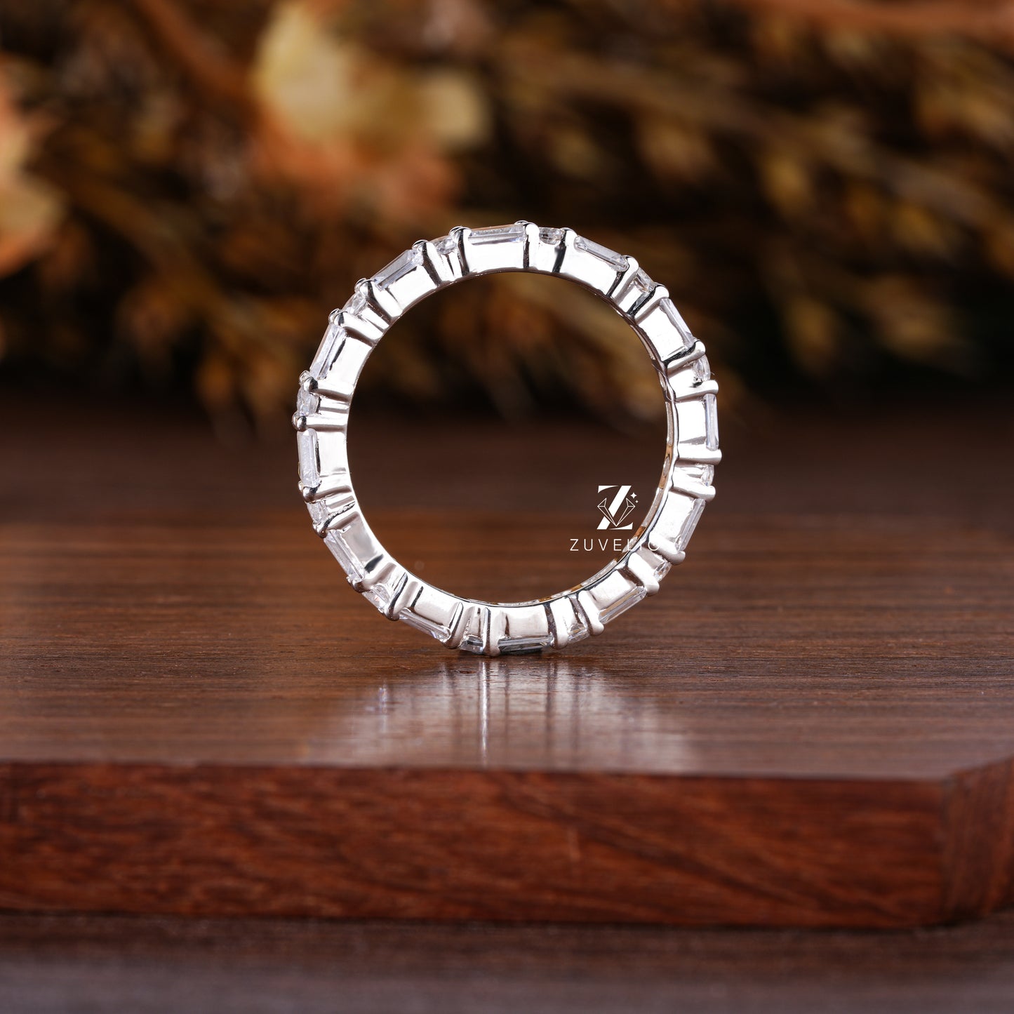 Baguette Round Eternity Band