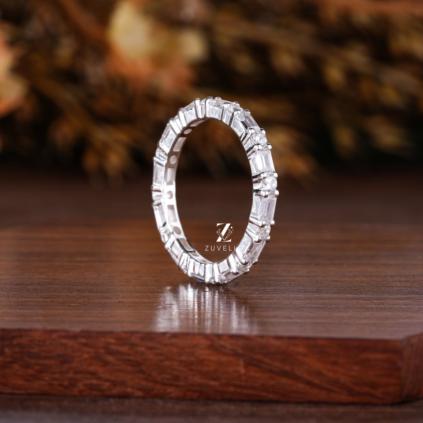 Baguette Round Eternity Band