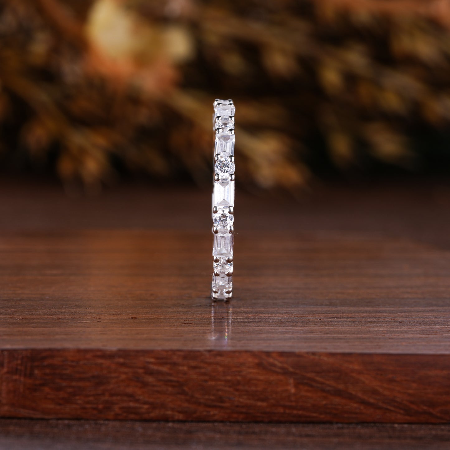 Baguette Round Eternity Band