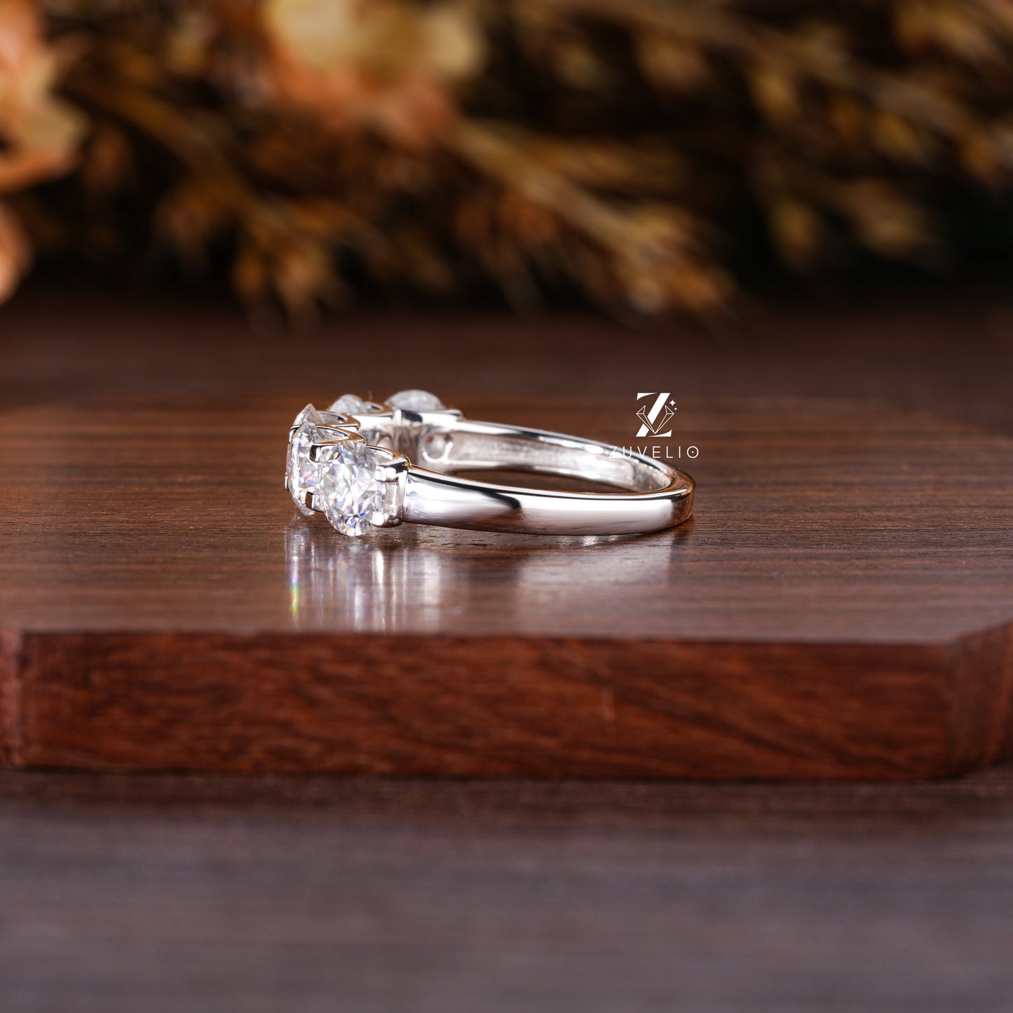 5 Stone Moissanite Ring - Zuvelio.com