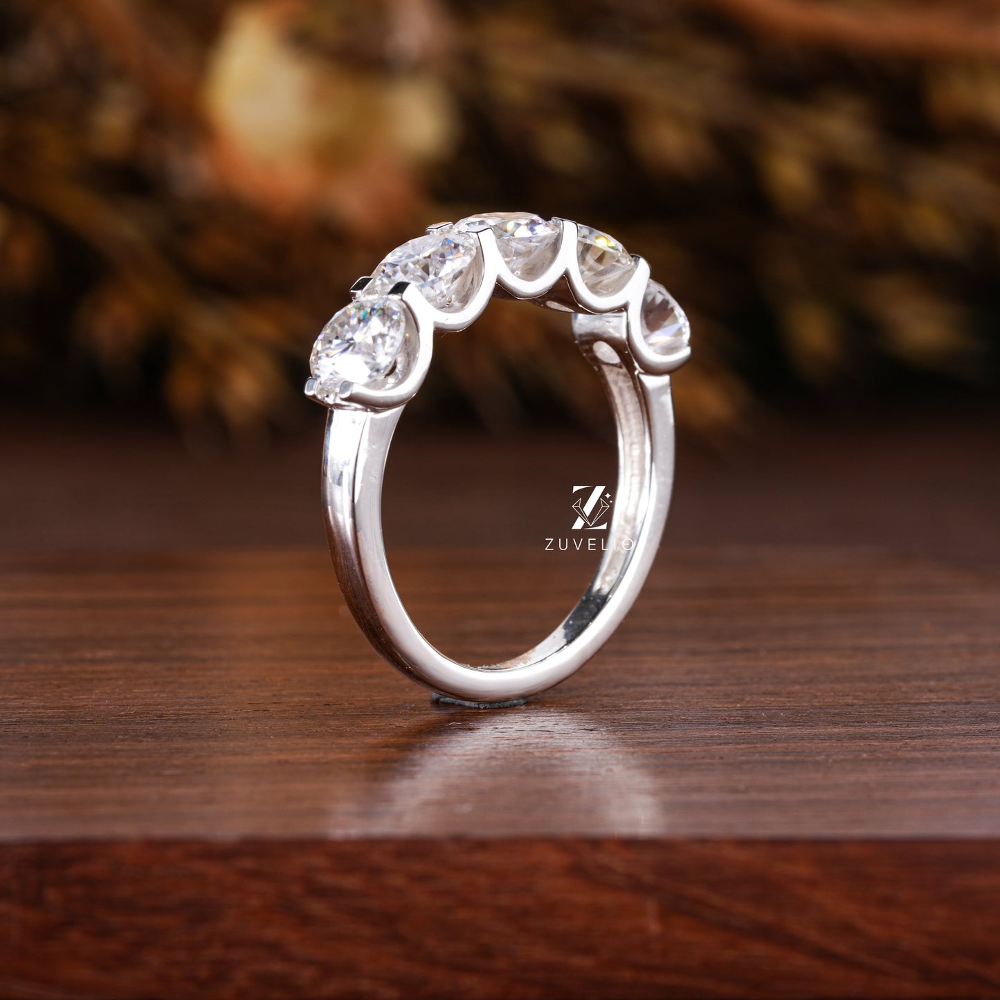5 Stone Moissanite Ring - Zuvelio.com