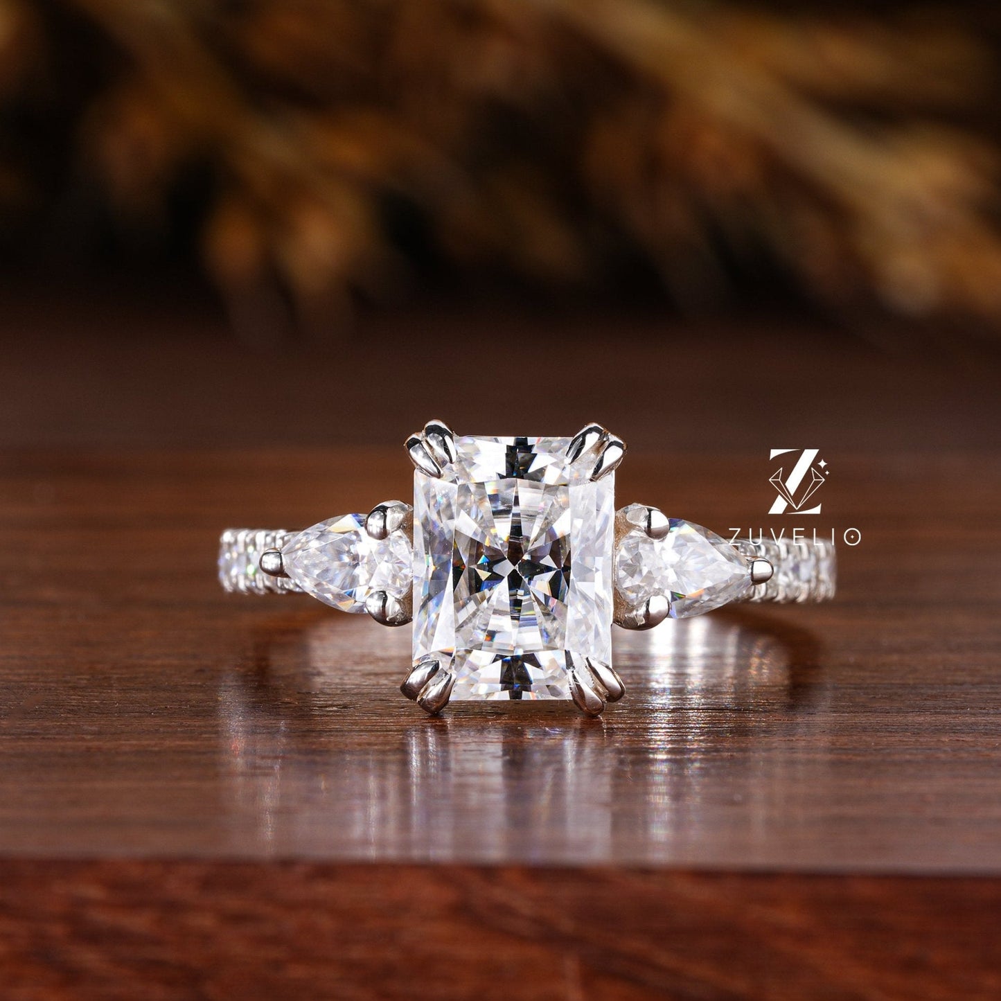 Radiant Moissanite Ring - Zuvelio.com