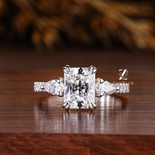 Radiant Moissanite Ring - Zuvelio.com