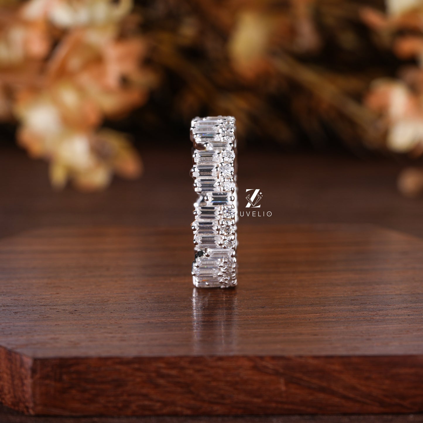 Baguette Cut Moissanite Band - Zuvelio.com
