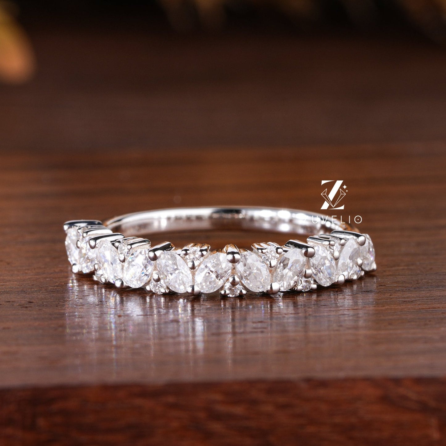 Marquise Wedding Band - Zuvelio.com