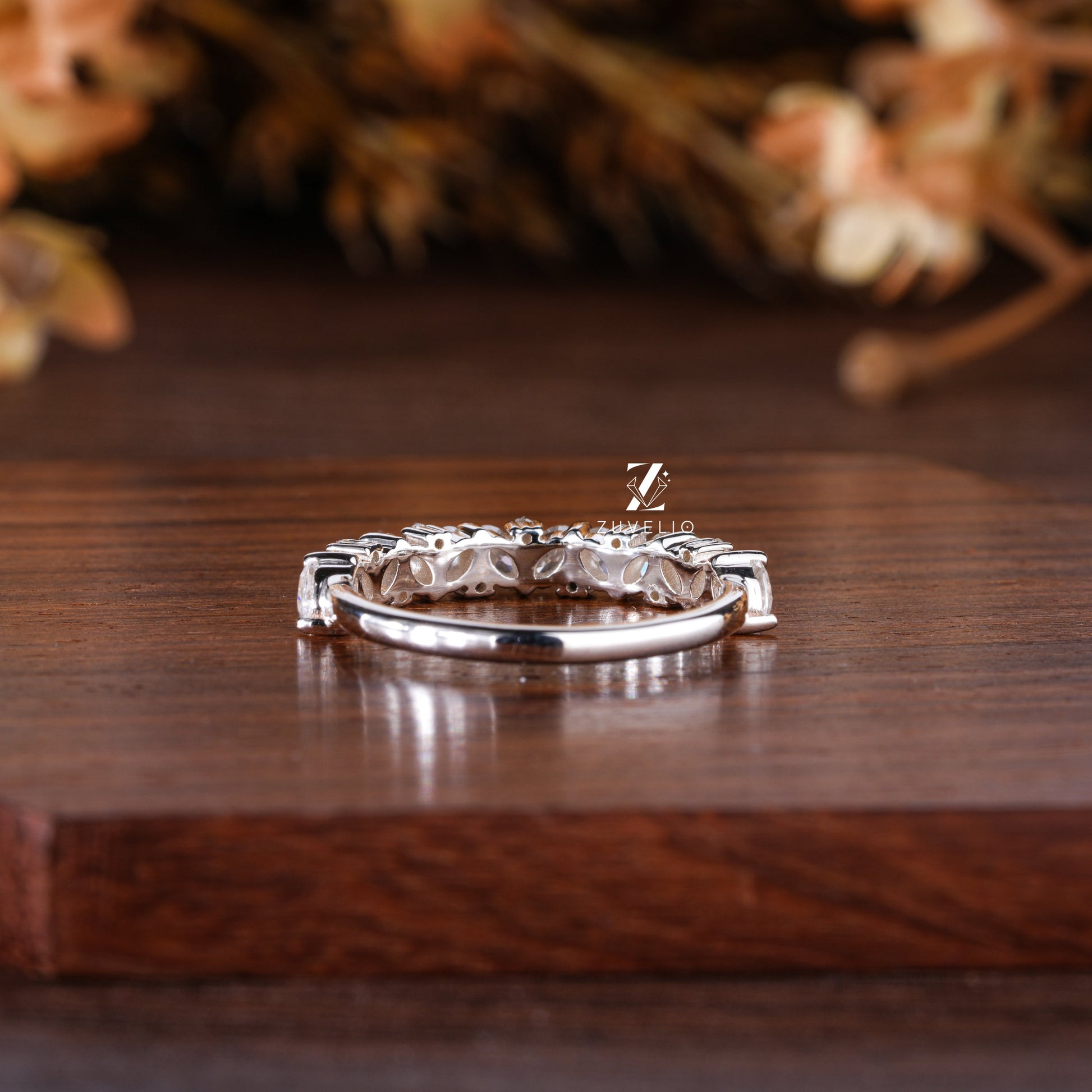 Marquise Wedding Band - Zuvelio.com