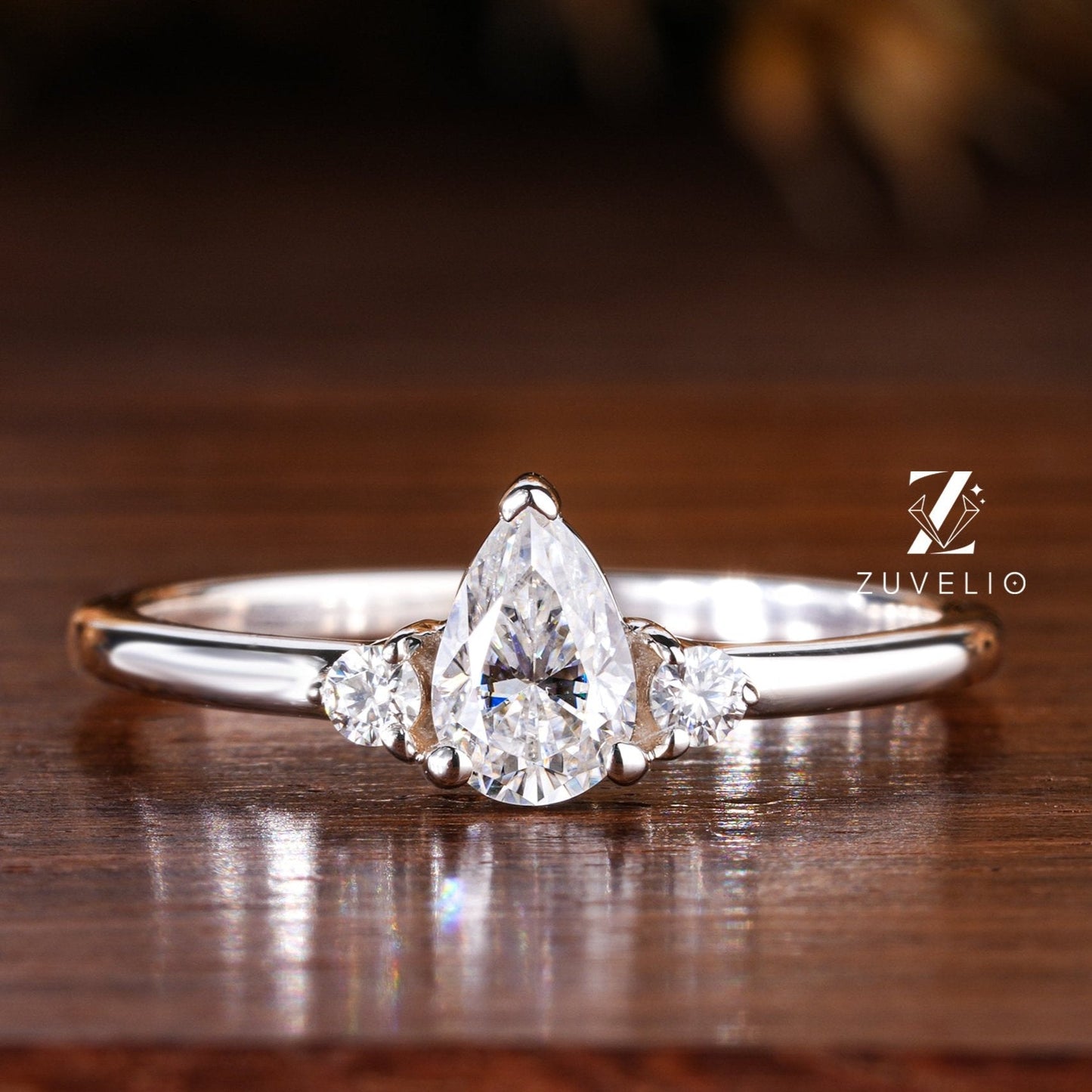Pear Cut Wedding Ring - Zuvelio.com