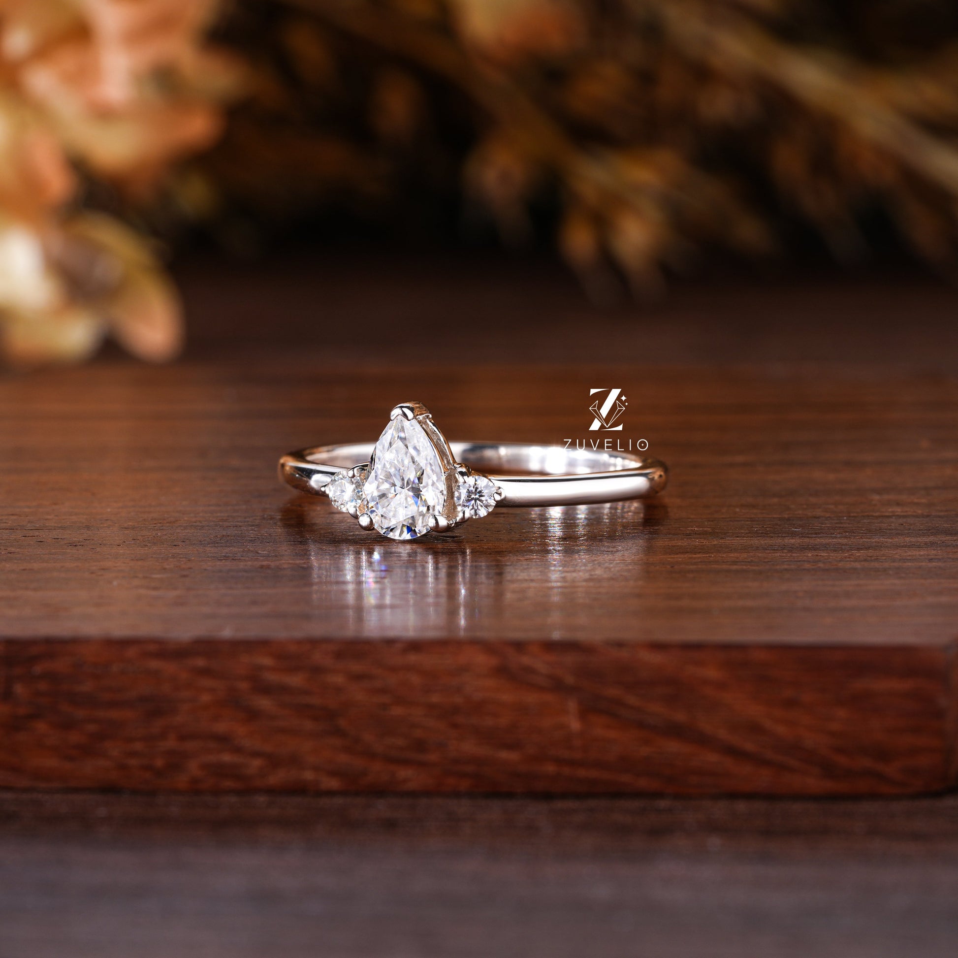Pear Cut Wedding Ring - Zuvelio.com