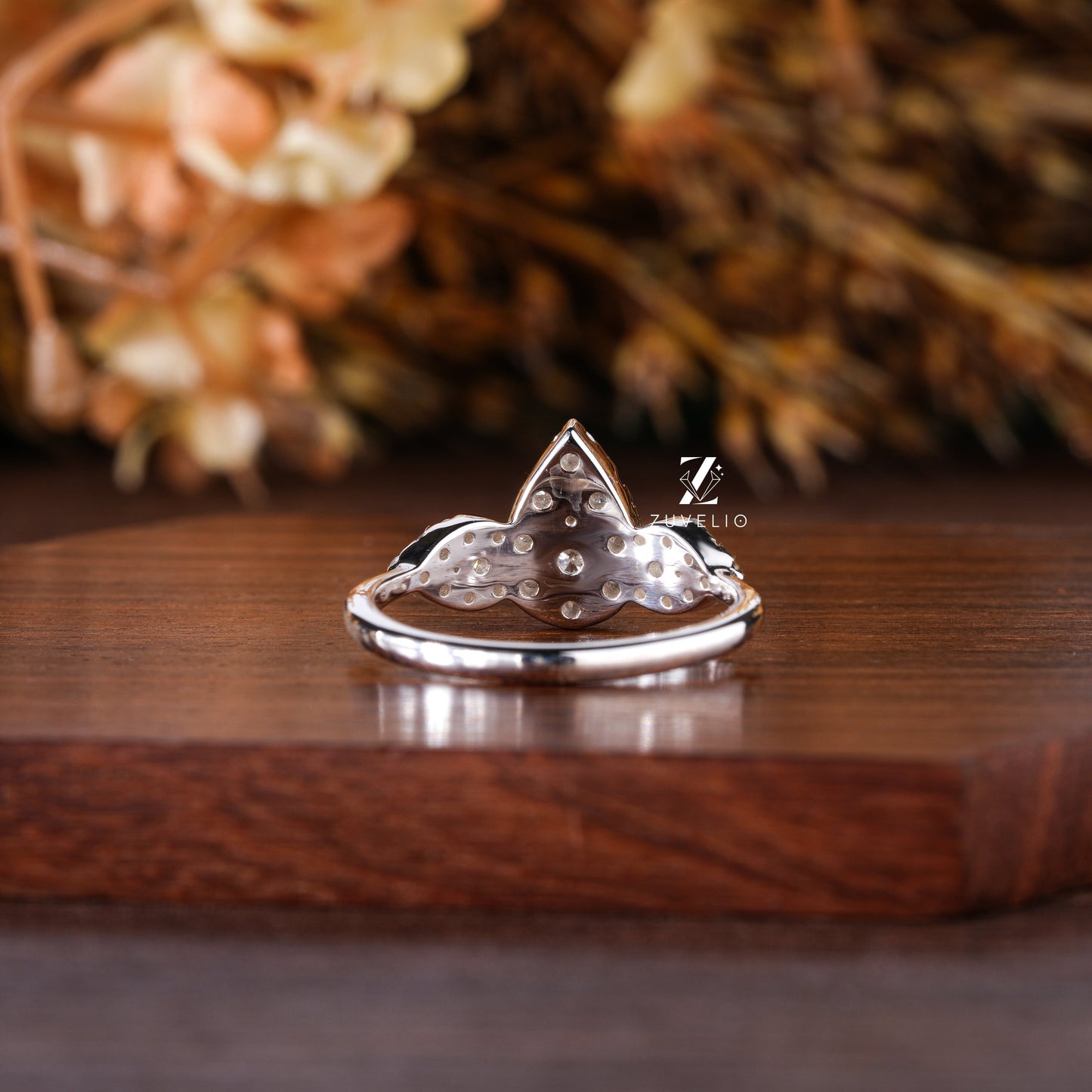 Round Pear Moissanite Ring - Zuvelio.com