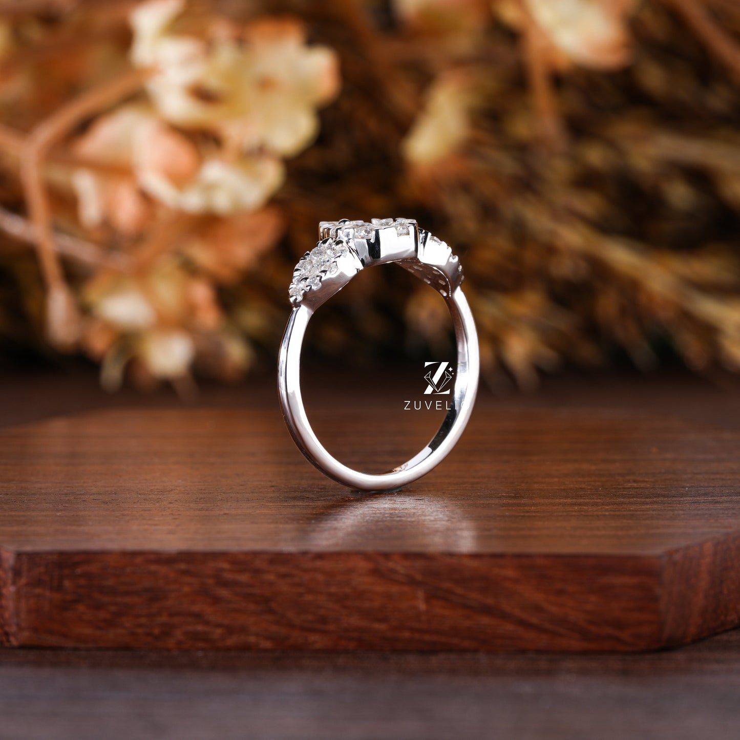 Round Pear Moissanite Ring - Zuvelio.com