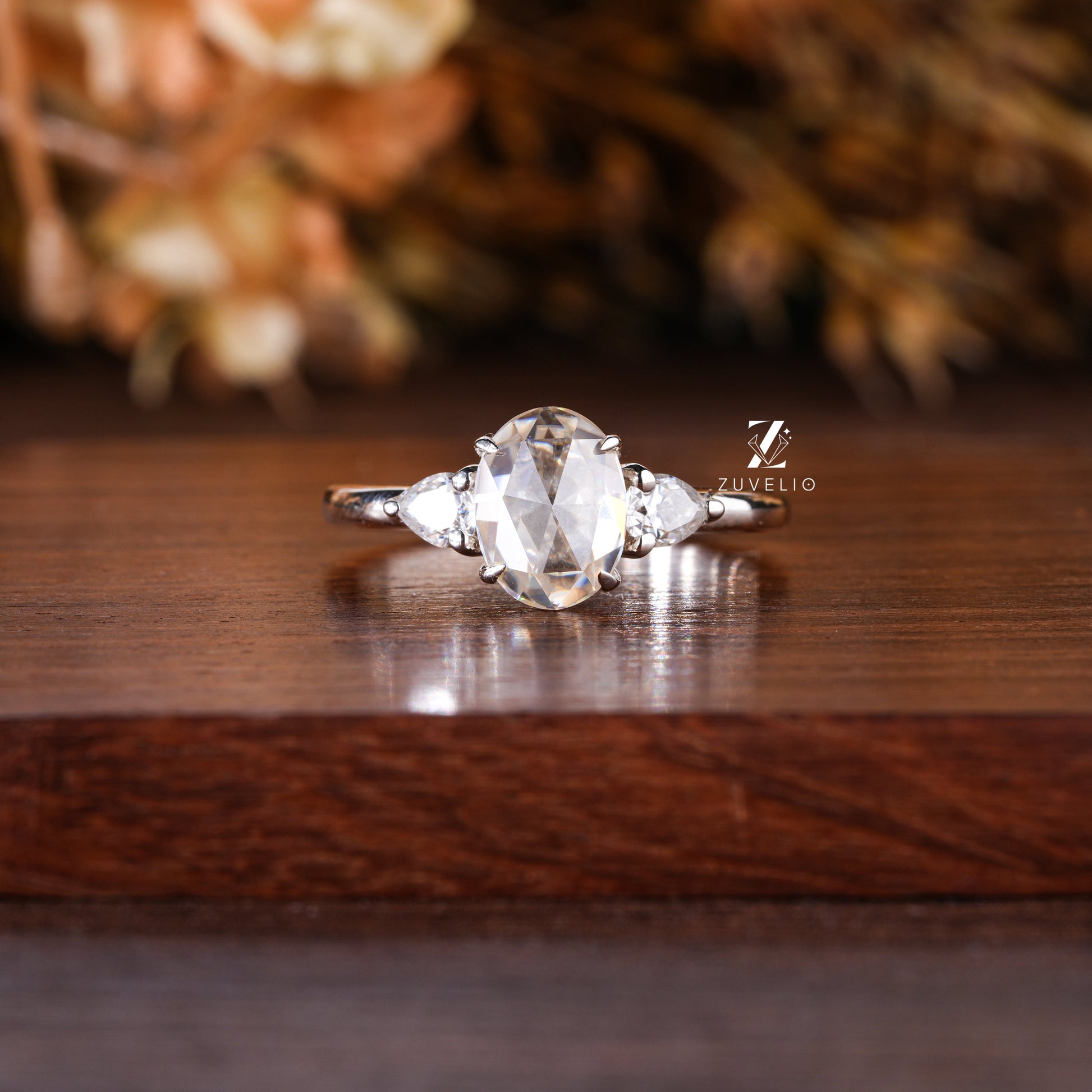 Rose Cut Moissanite Ring - Zuvelio.com