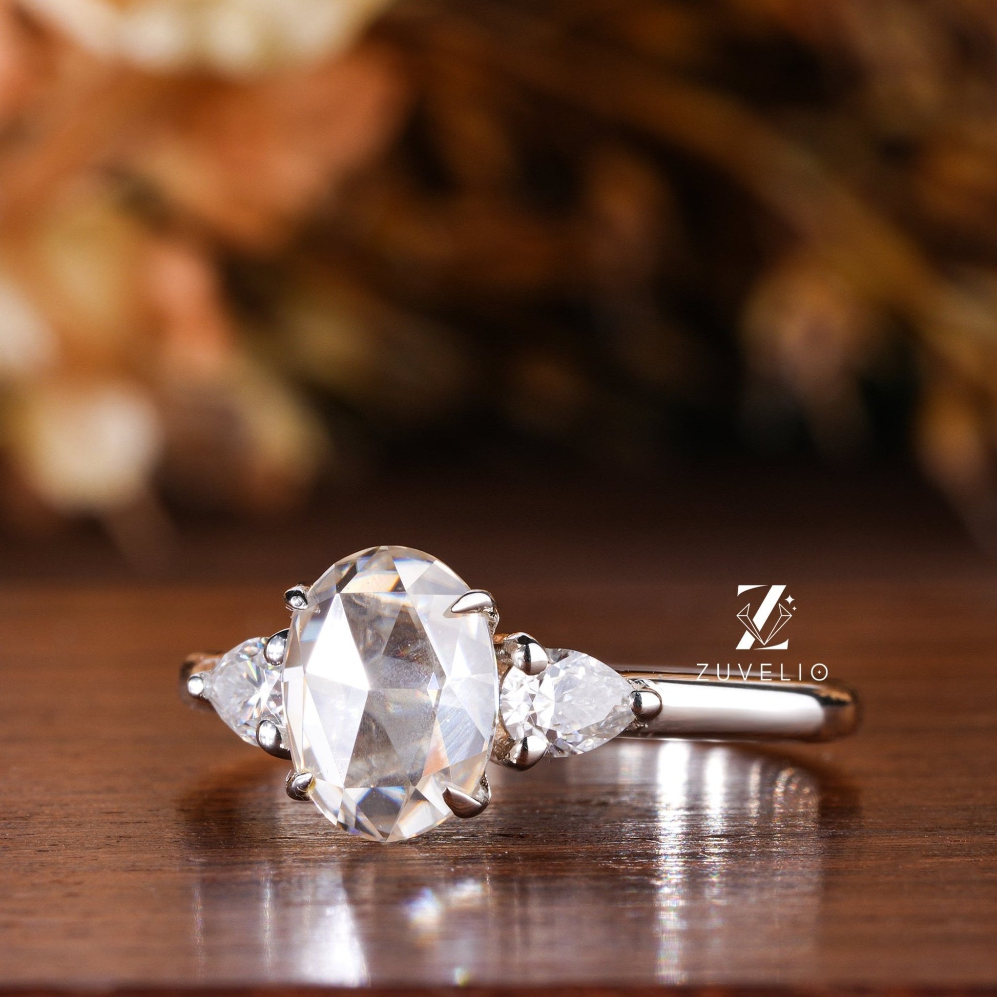 Rose Cut Moissanite Ring - Zuvelio.com
