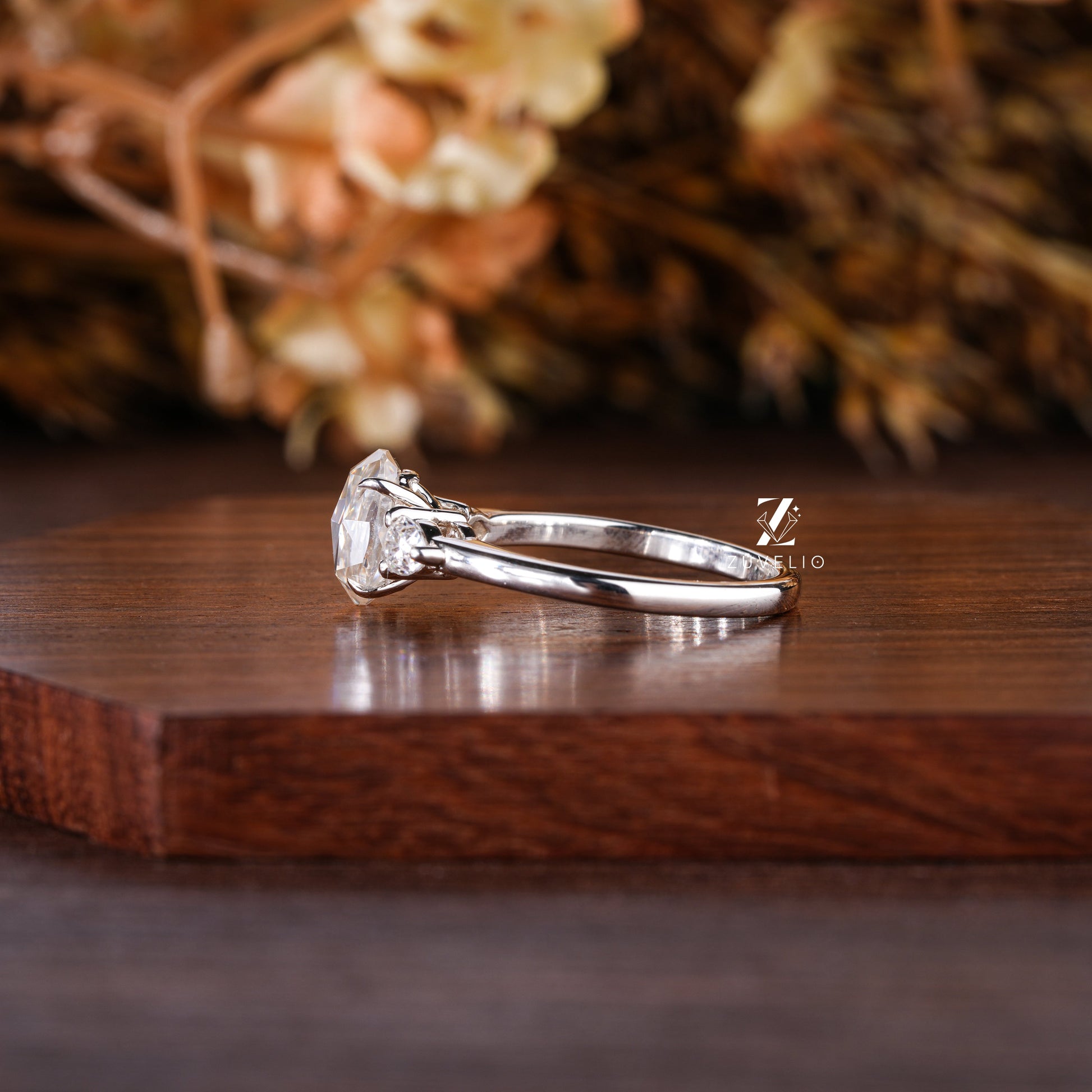 Rose Cut Moissanite Ring - Zuvelio.com
