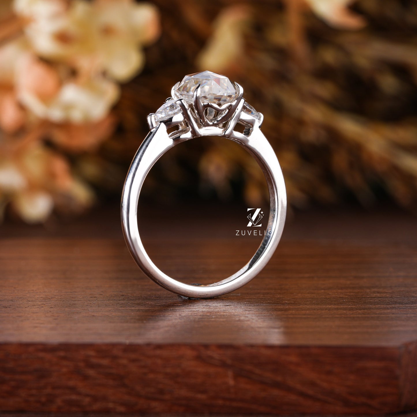 Rose Cut Moissanite Ring - Zuvelio.com