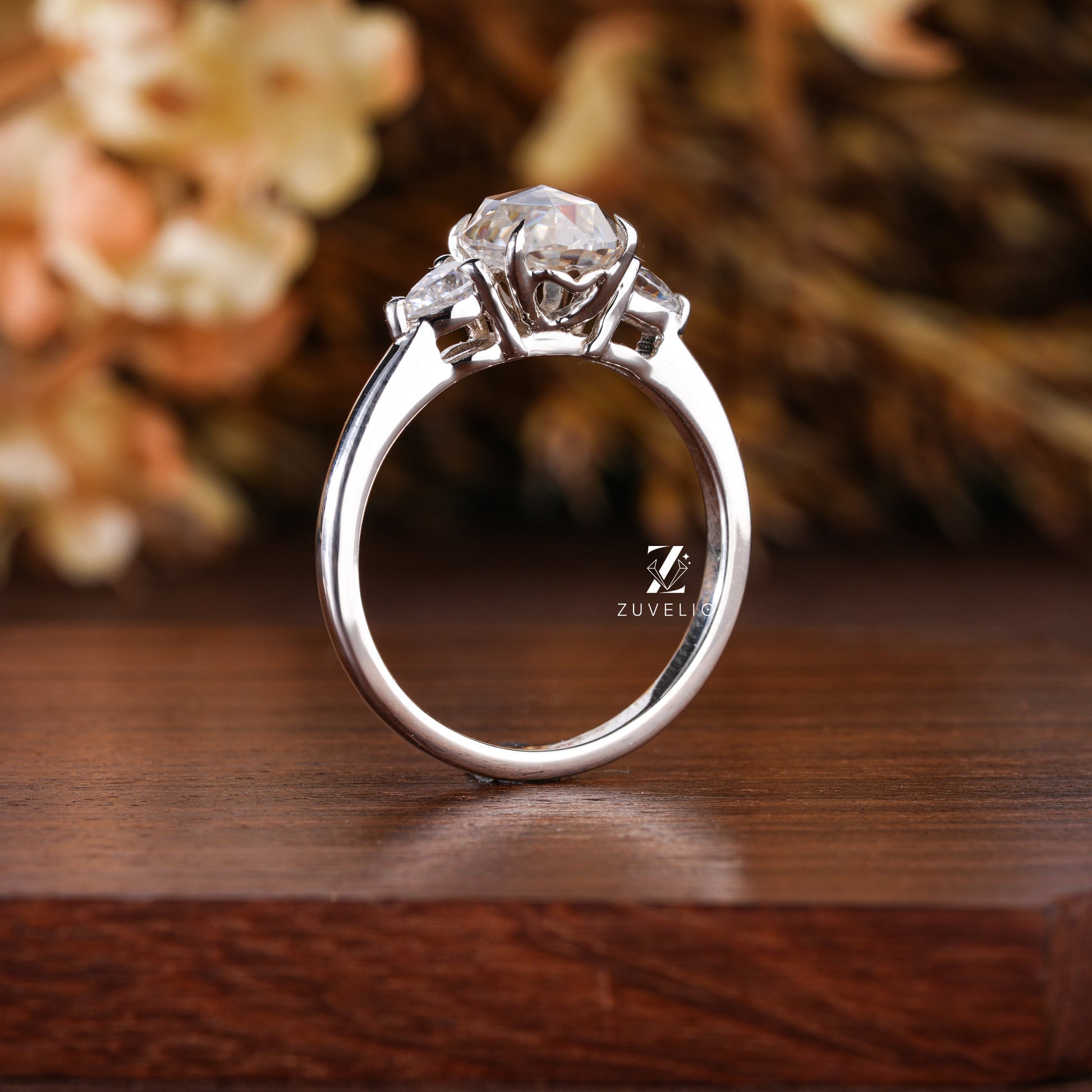 Rose Cut Moissanite Ring - Zuvelio.com