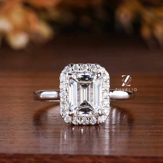 Emerald Cut Moissanite Ring - Zuvelio.com