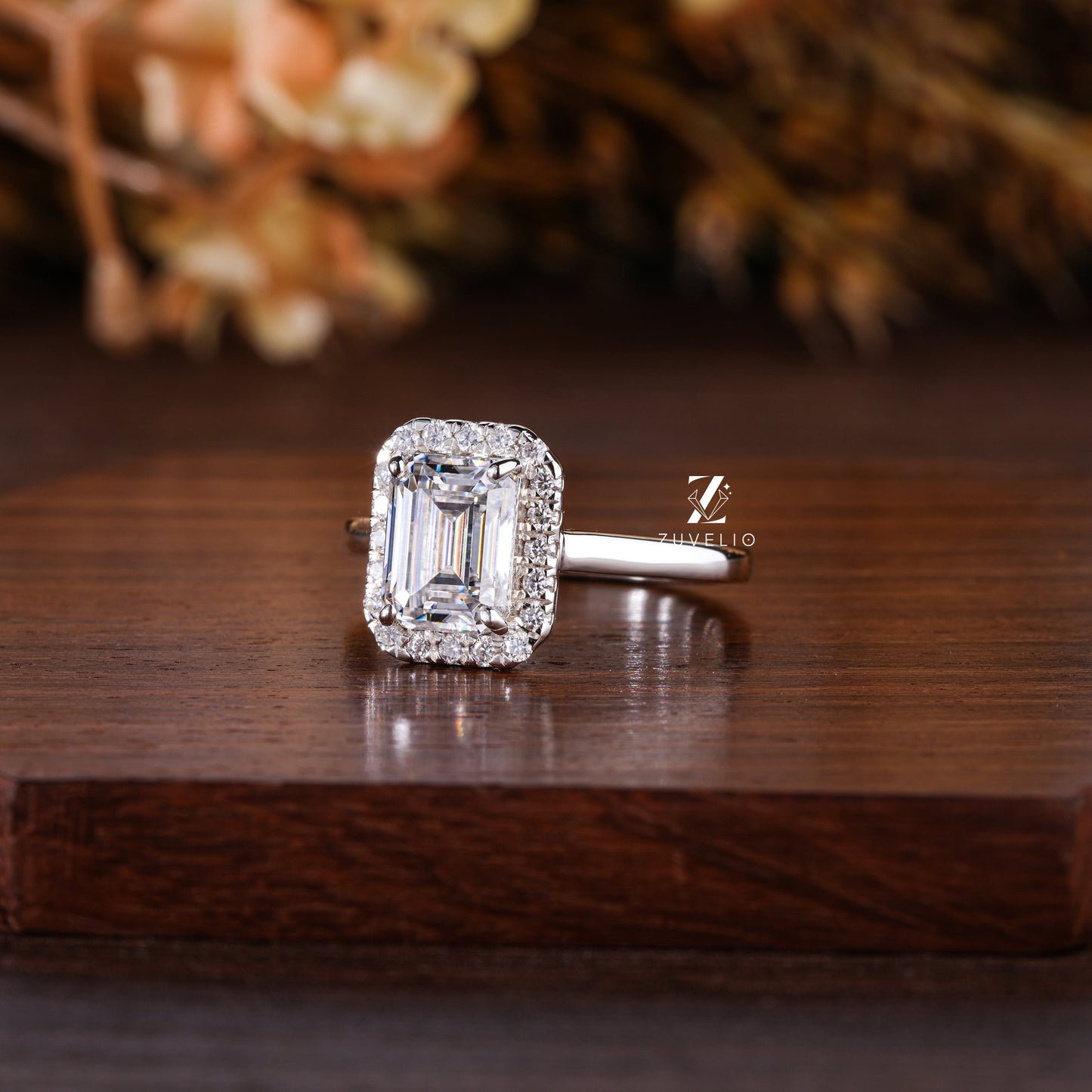 Emerald Cut Moissanite Ring - Zuvelio.com