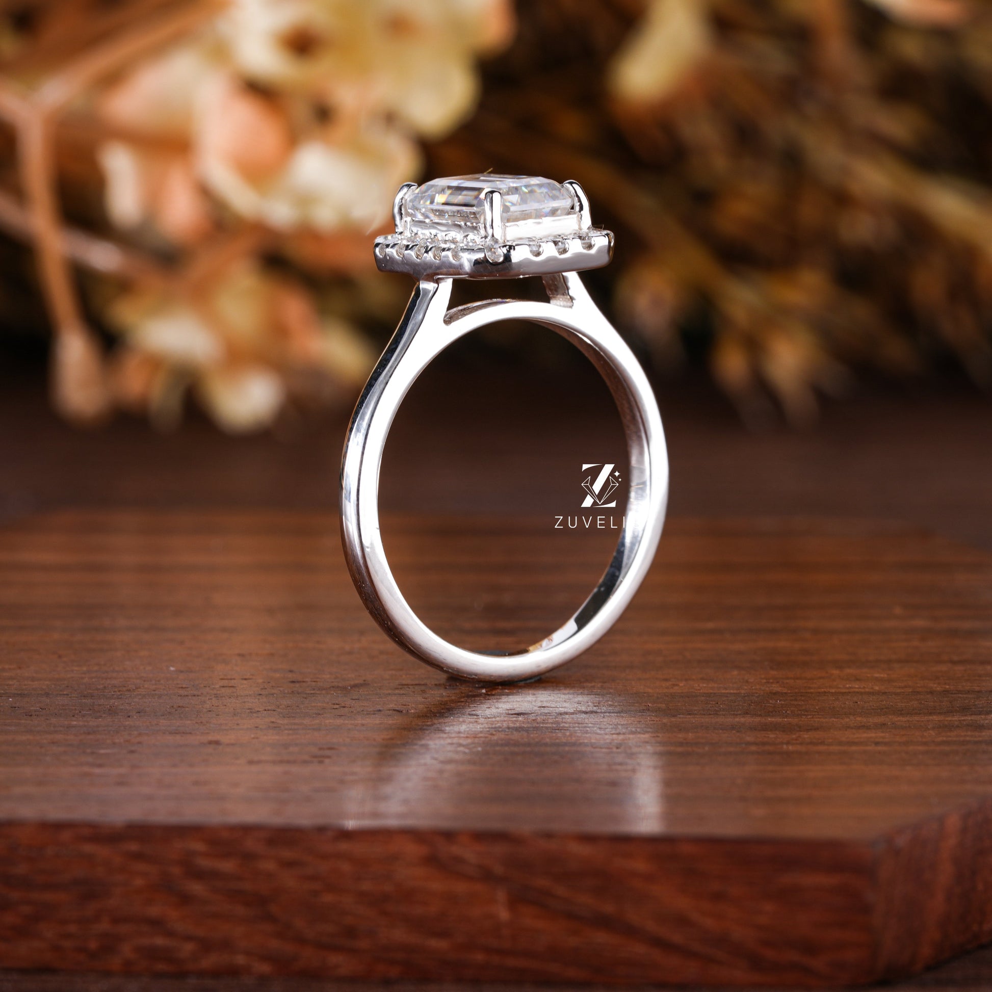 Emerald Cut Moissanite Ring - Zuvelio.com