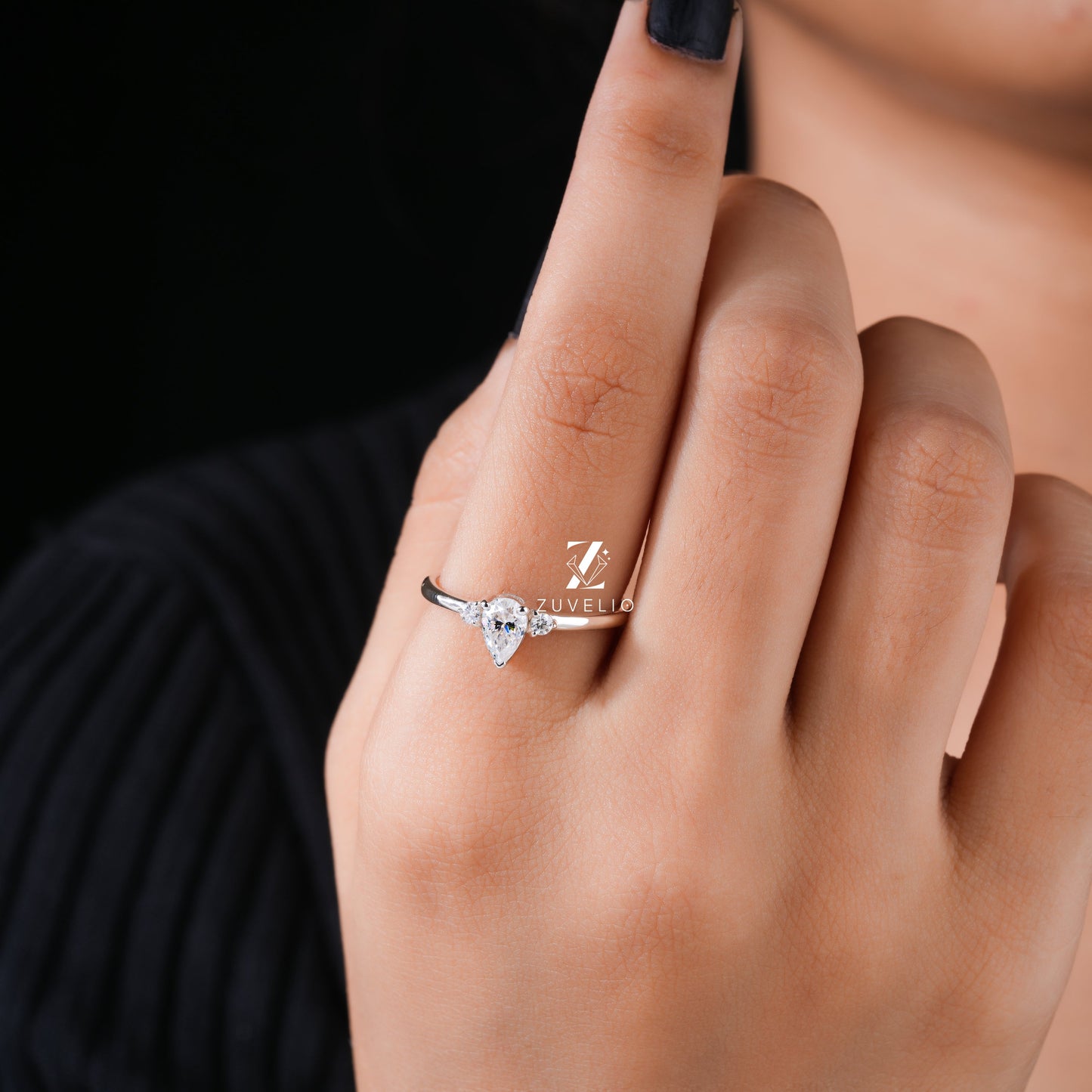 Pear Cut Wedding Ring - Zuvelio.com