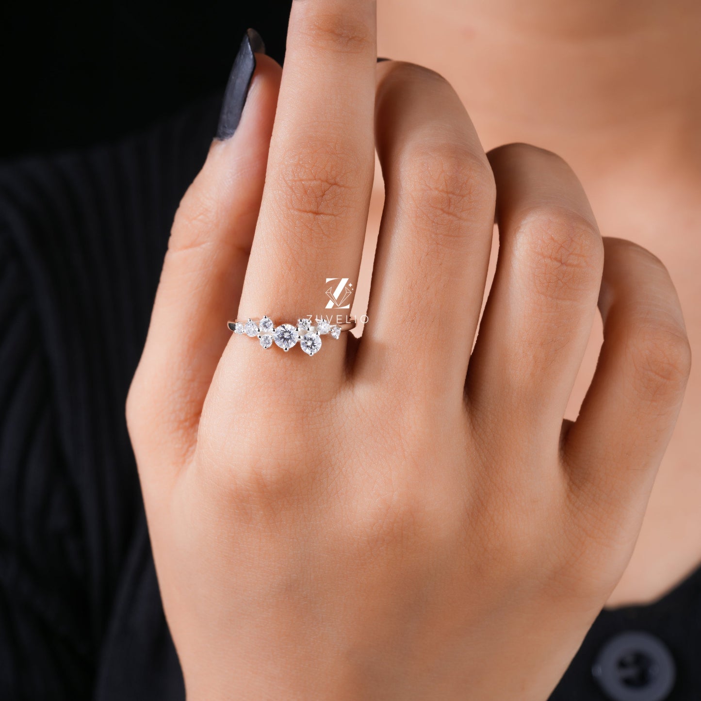 Cute Small Moissanite Ring - Zuvelio.com