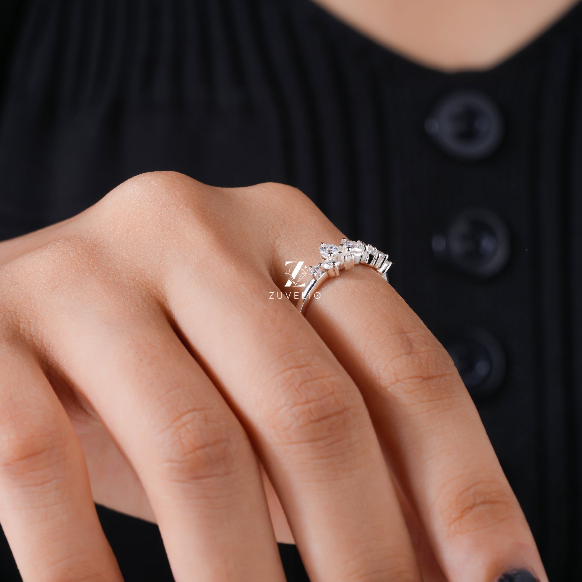 Cute Small Moissanite Ring - Zuvelio.com