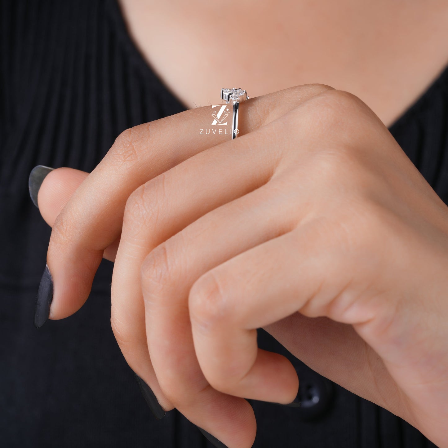 Cute Small Moissanite Ring - Zuvelio.com