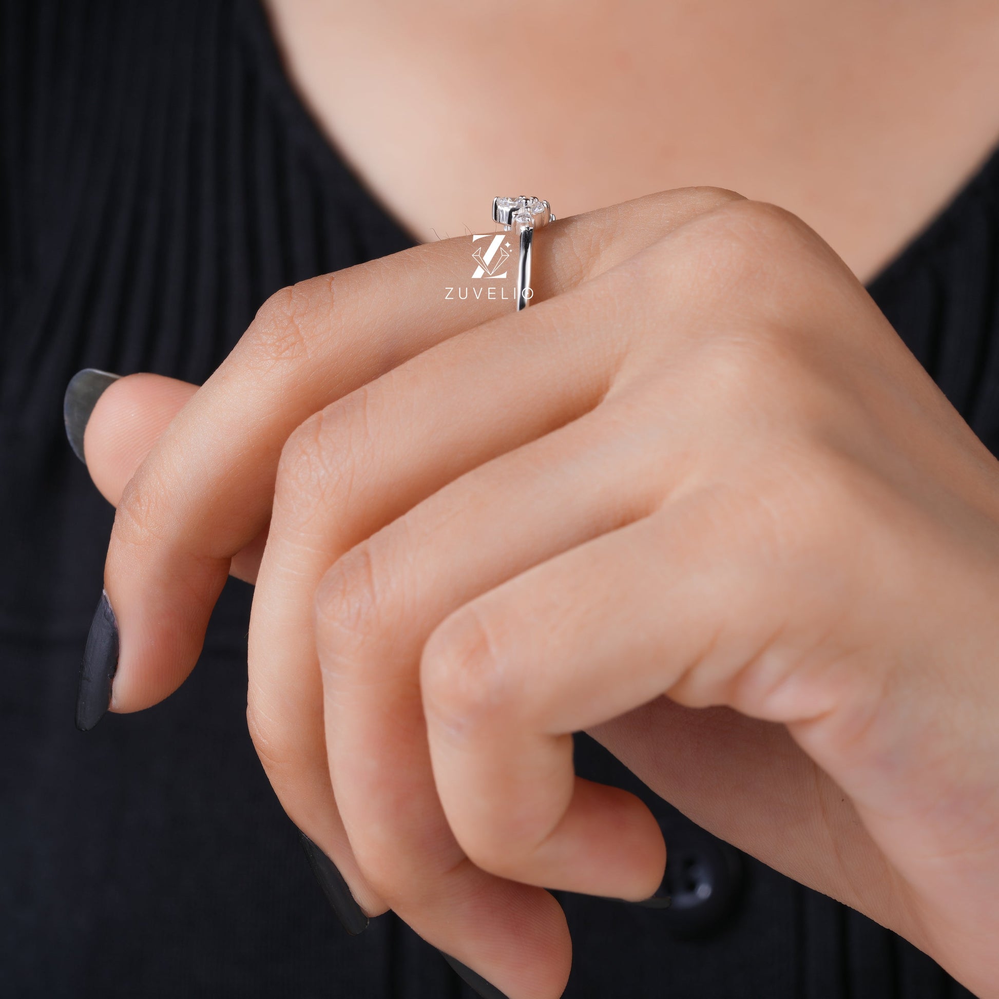 Cute Small Moissanite Ring - Zuvelio.com