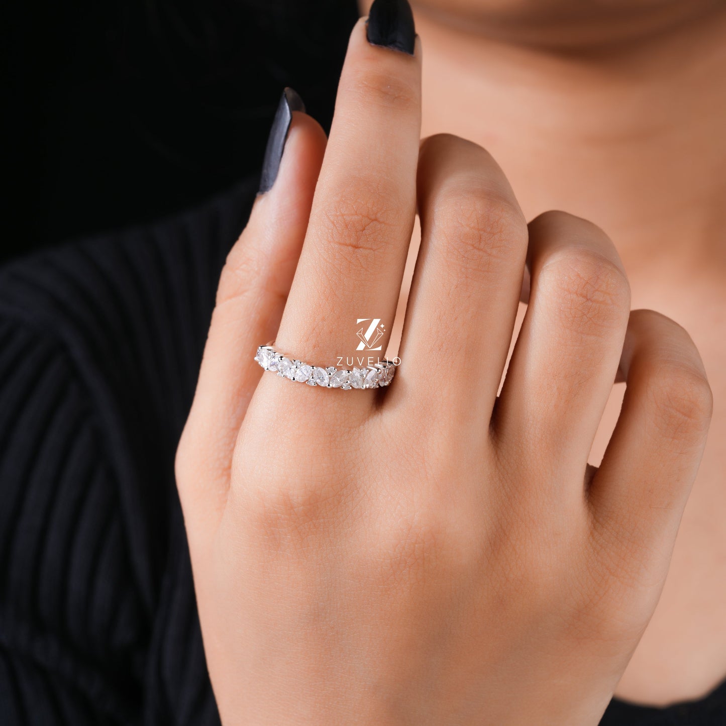 Marquise Wedding Band - Zuvelio.com