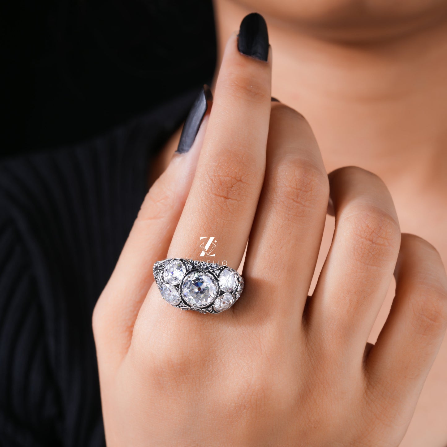 OEC Antique Moissanite Ring - Zuvelio.com