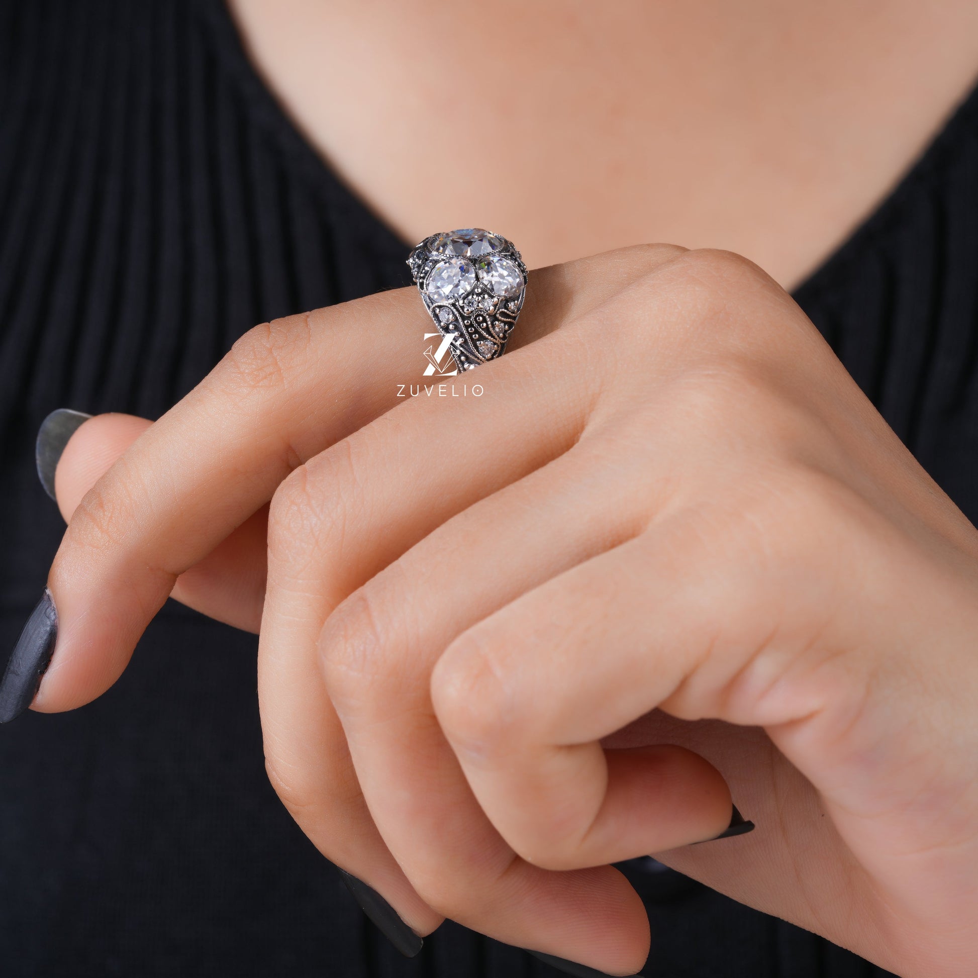 OEC Antique Moissanite Ring - Zuvelio.com