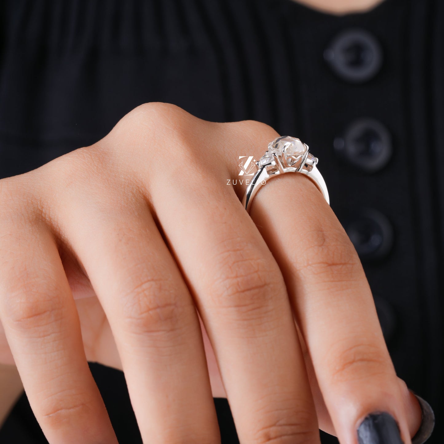 Rose Cut Moissanite Ring - Zuvelio.com