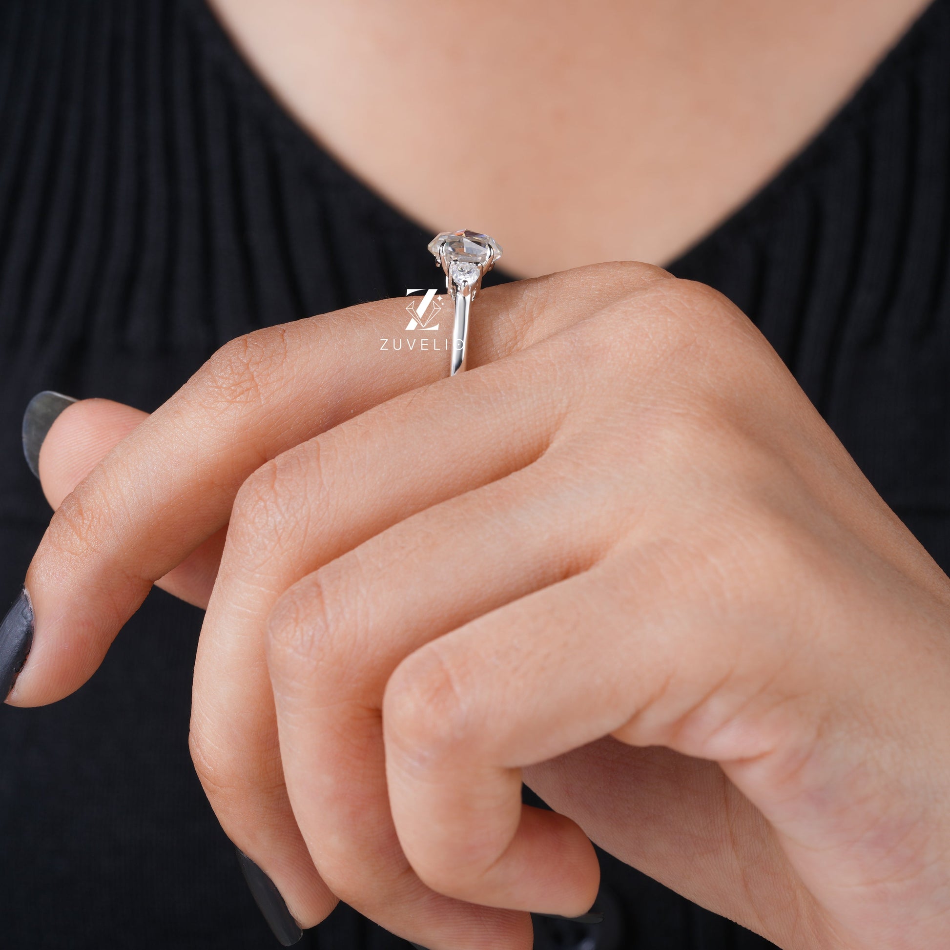 Rose Cut Moissanite Ring - Zuvelio.com