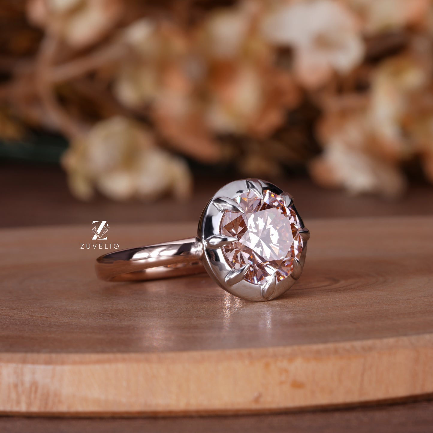 Pink Lab Diamond Ring